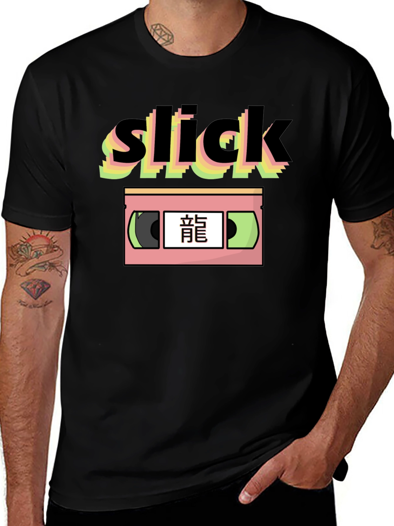 Variant 22 of Slick Retro Japanese VHS Graphic T-Shirt