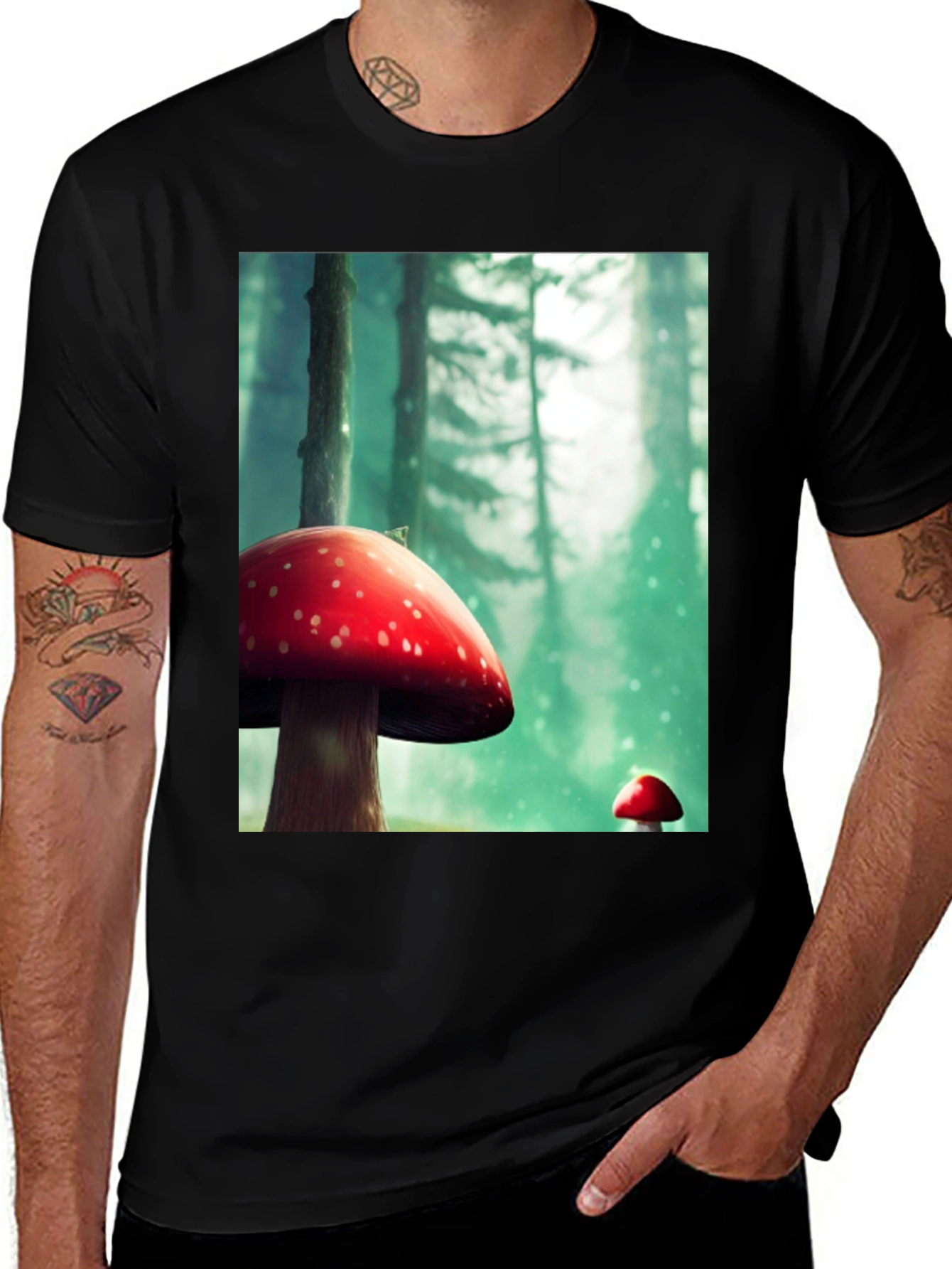 Variant 18 of Mushroom Forest Graphic Tee - Whimsical Style