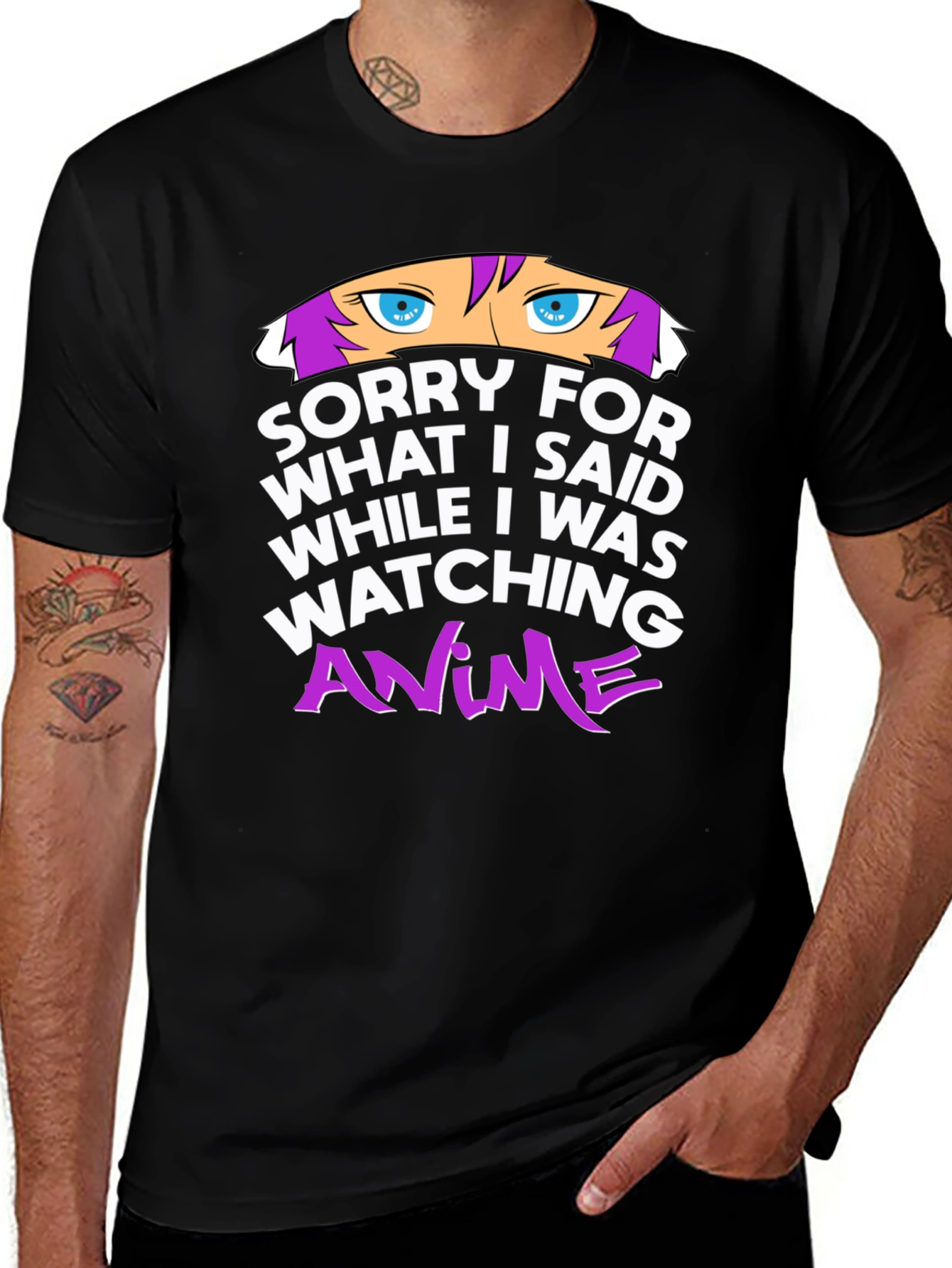 Variant 21 of Anime Lover T-Shirt - Sorry For What I Said Funny Graphic Tee