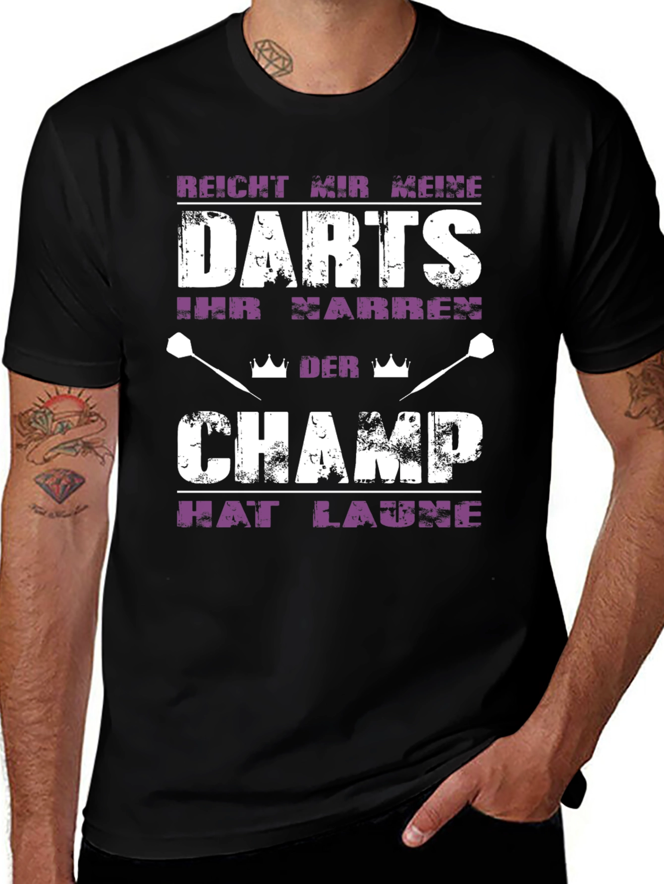 Variant 4 of Darts Champ Graphic Tee - Black