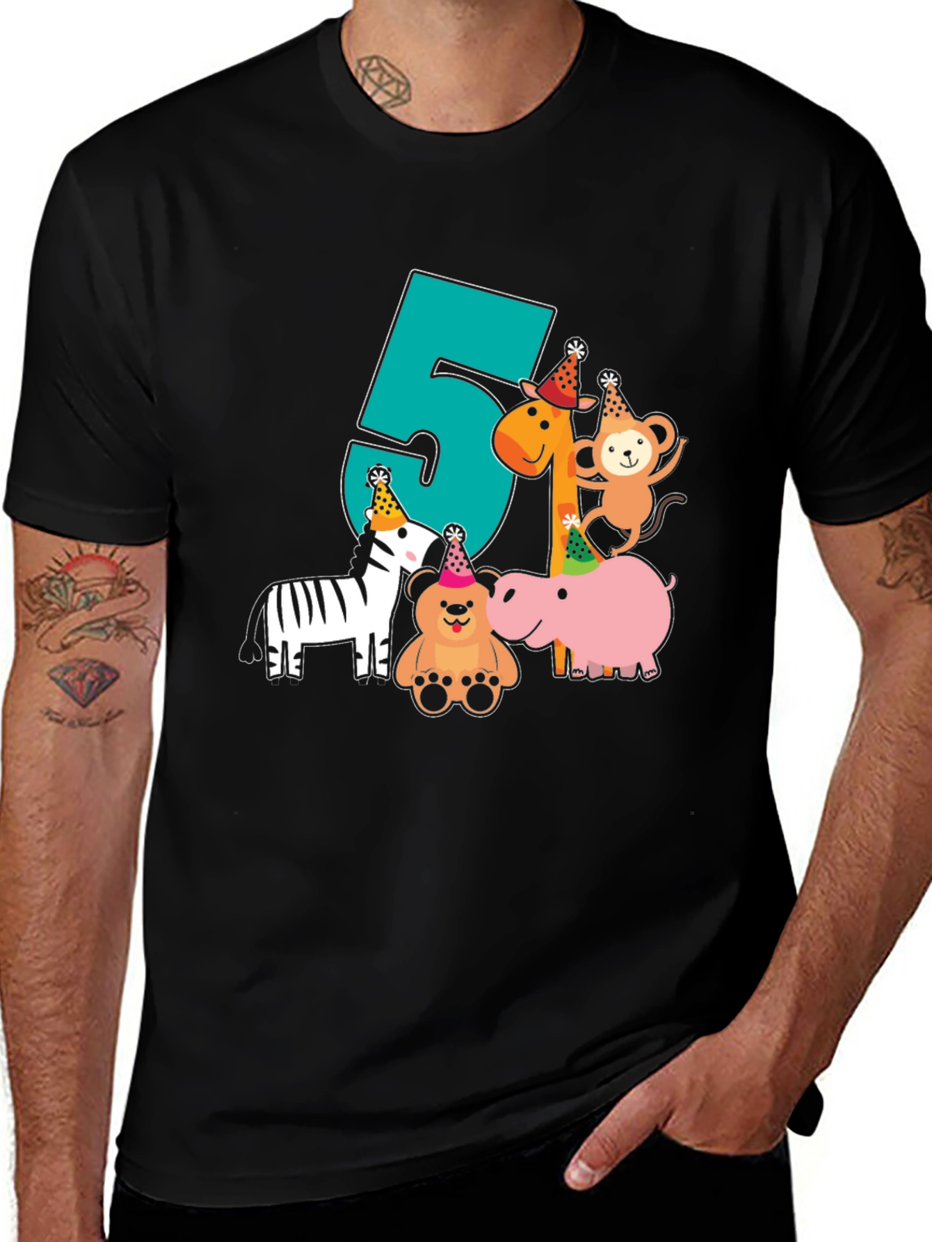 Variant 6 of Fun 5th Birthday Animal Party T-Shirt