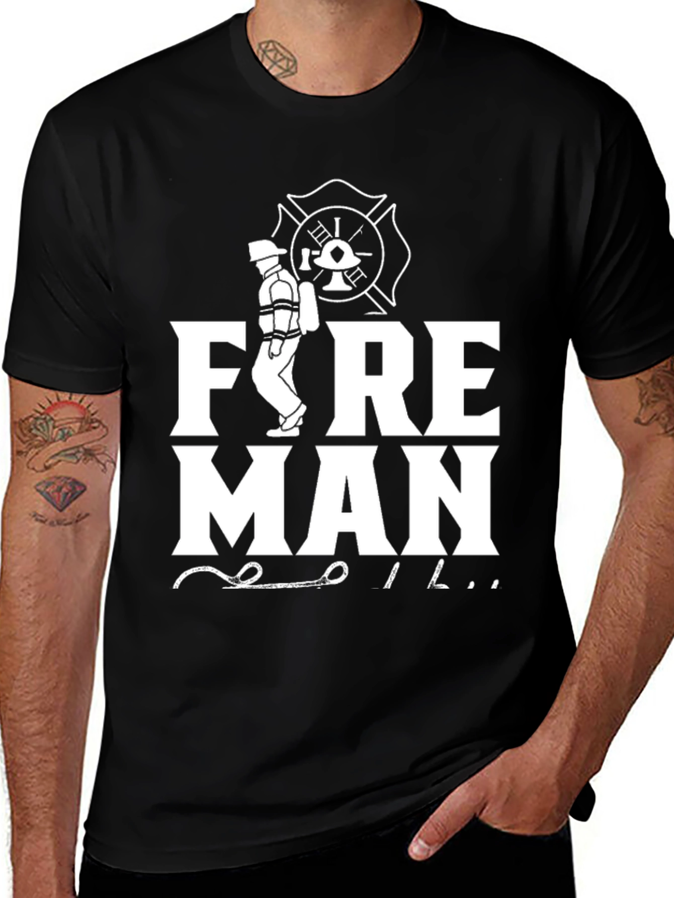 Variant 25 of Fireman T-Shirt - Graphic Tee for Firefighters