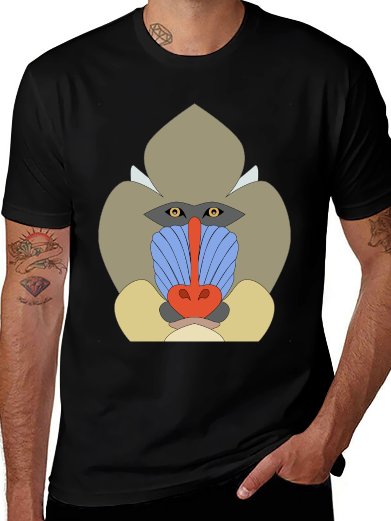 Variant 29 of Funky Mandrill Graphic T-Shirt - Black