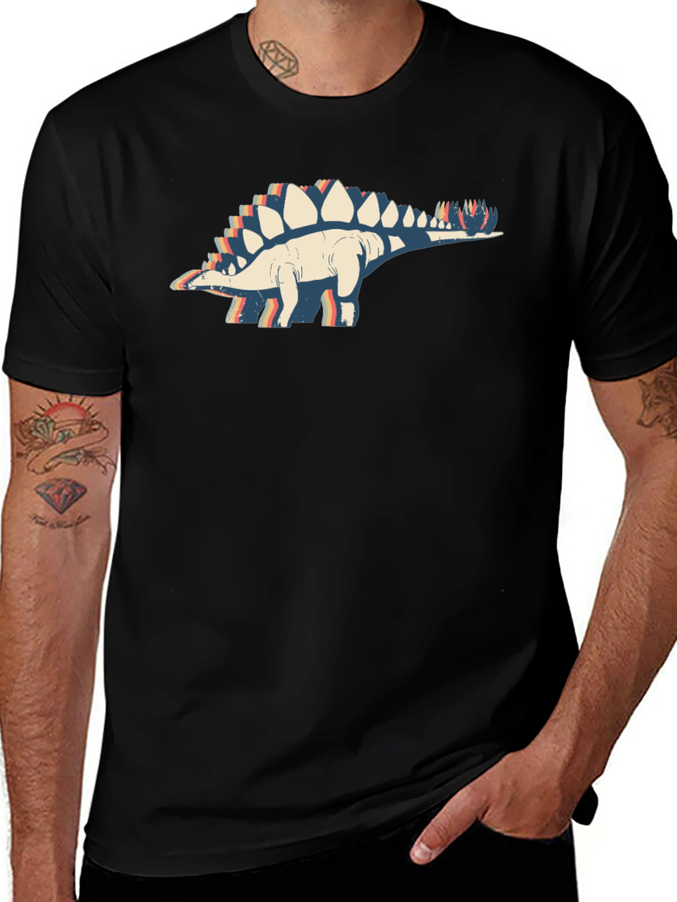 Retro Stegosaurus Graphic Tee