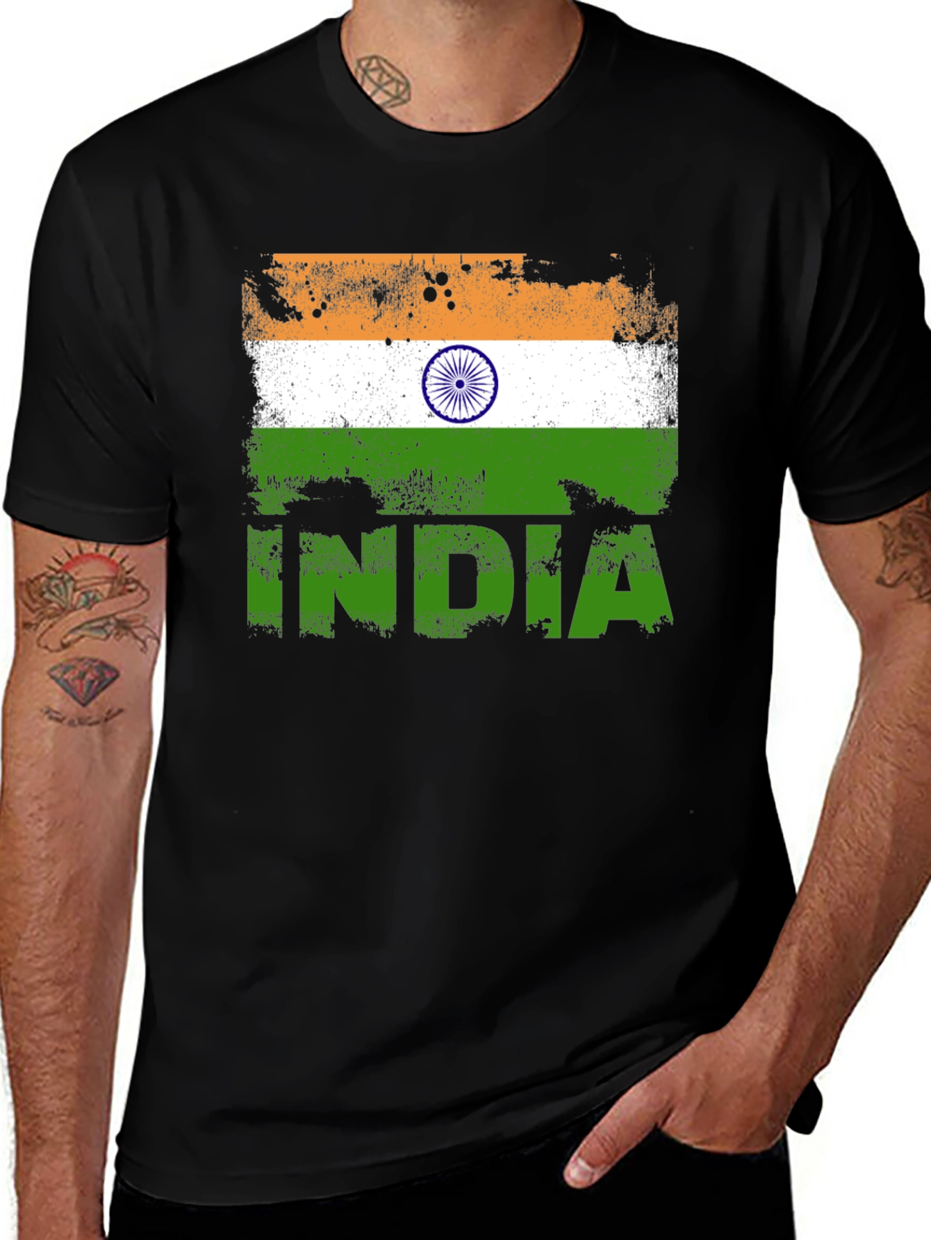 India Flag T-Shirt - Patriotic Graphic Tee