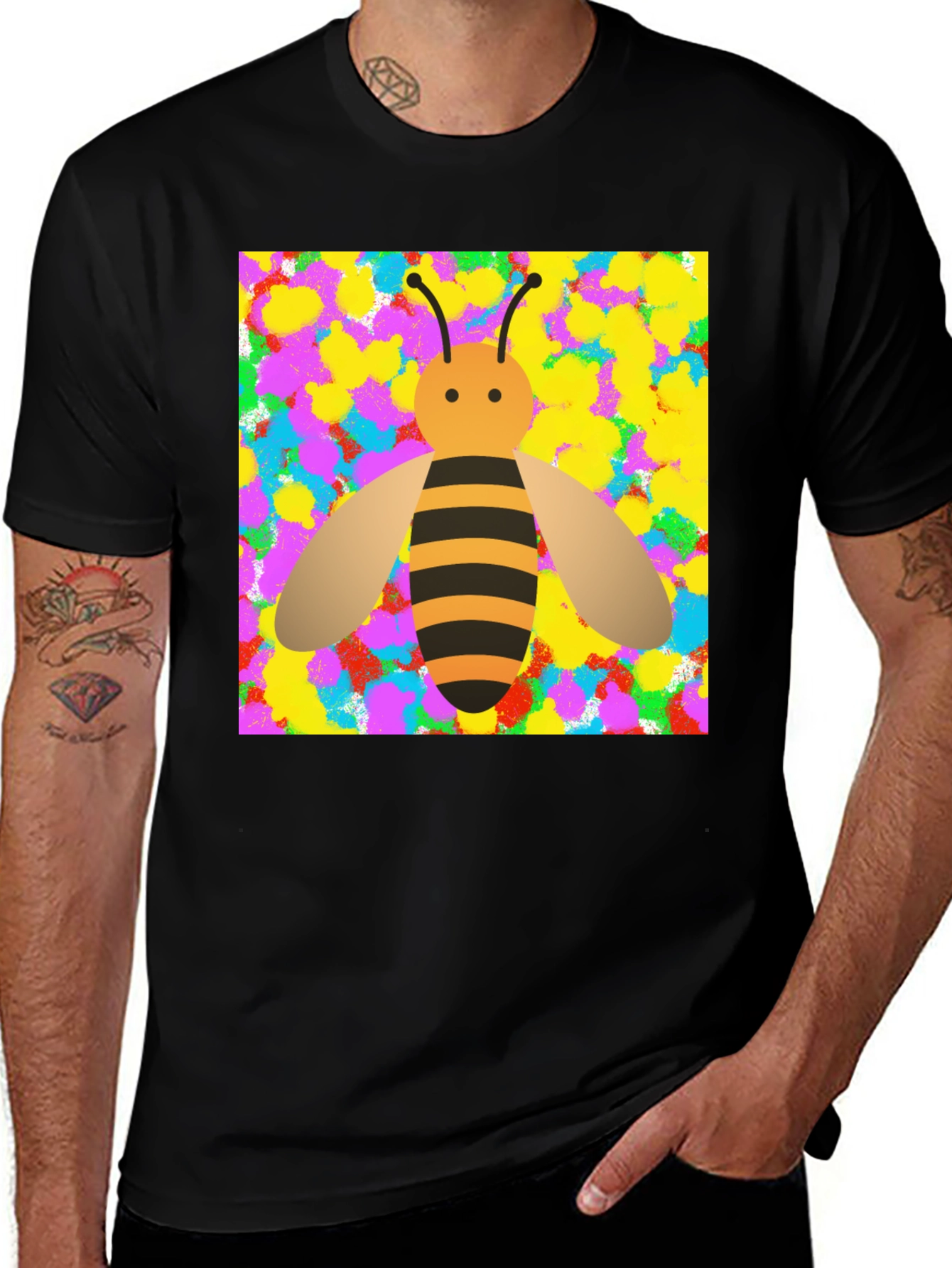 Variant 30 of Fun Bee Graphic Tee - Colorful Unisex T-Shirt