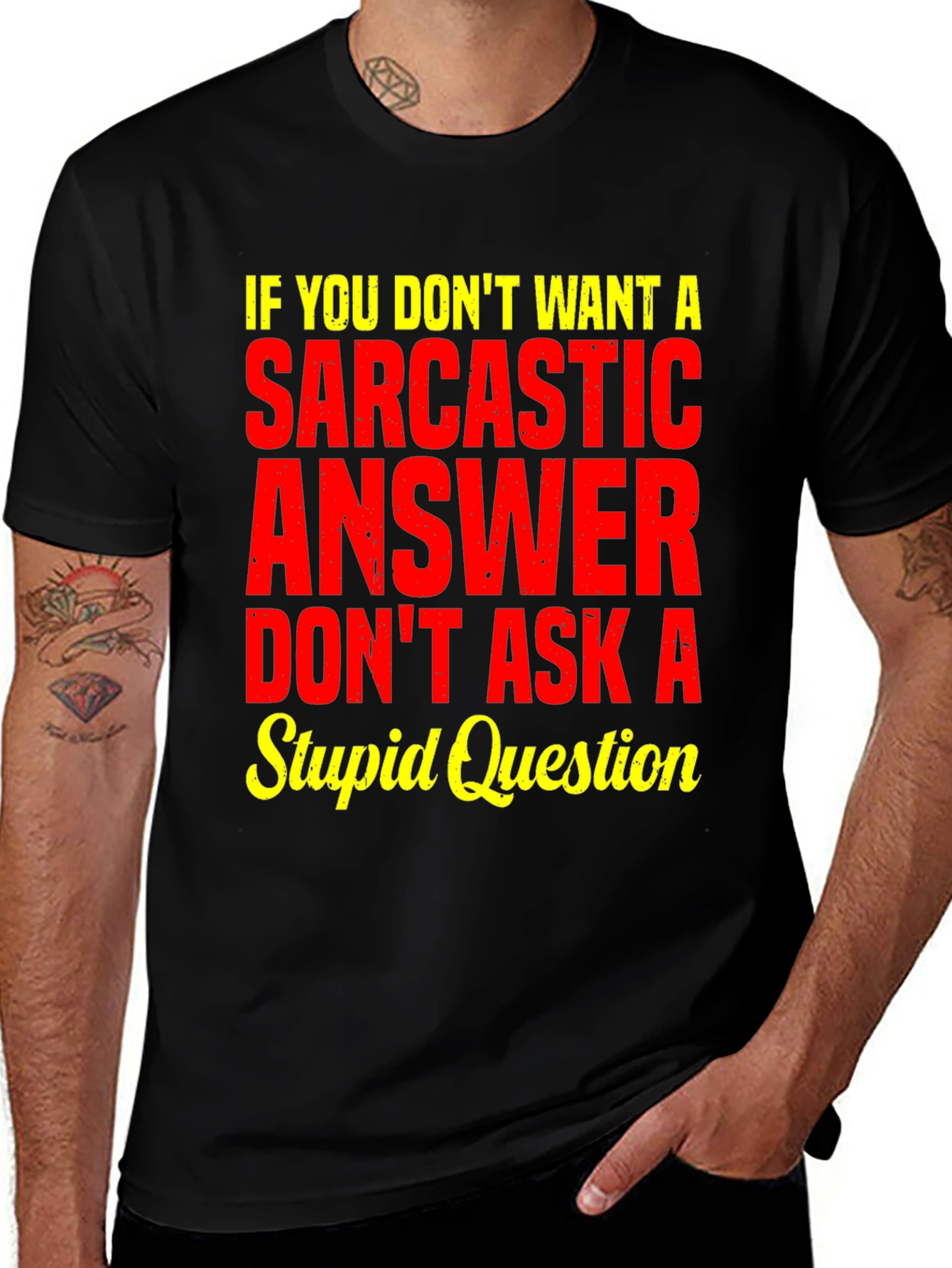Variant 14 of Sarcastic Answer Graphic Tee - Funny Statement T-Shirt