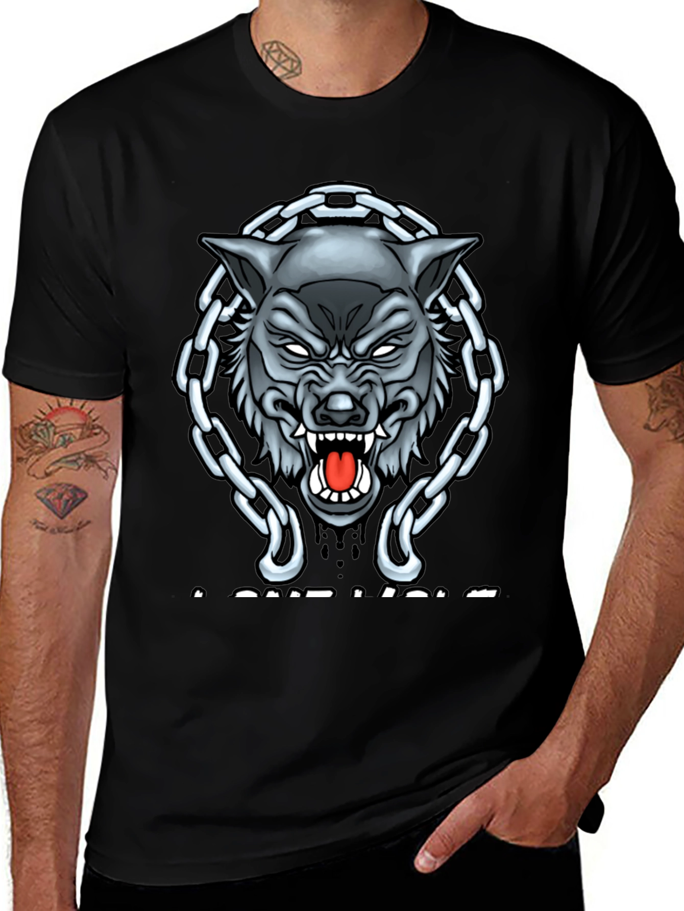 Variant 30 of Lone Wolf Graphic Tee - Chain Design