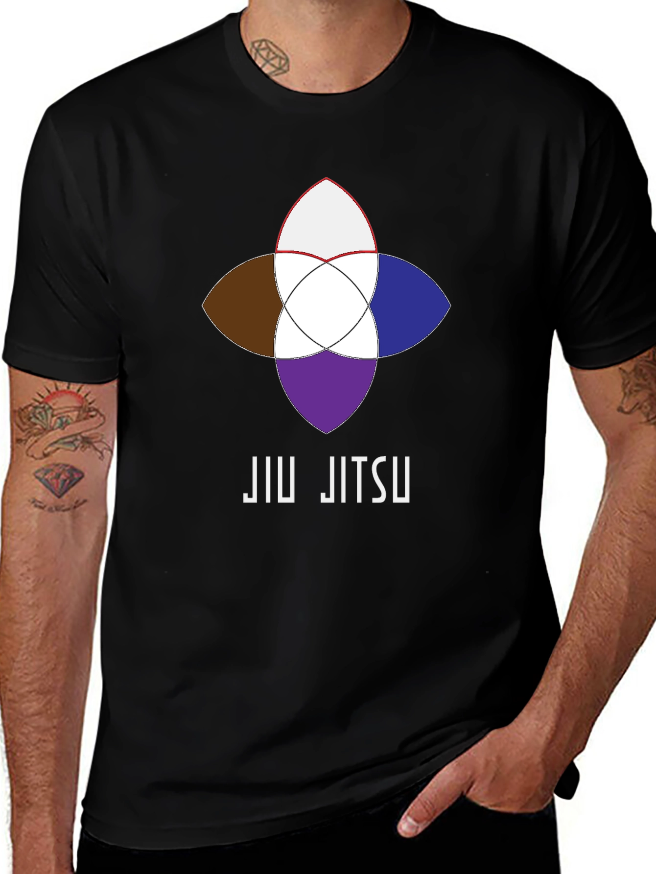 Jiu Jitsu Belt Flower Black T-Shirt