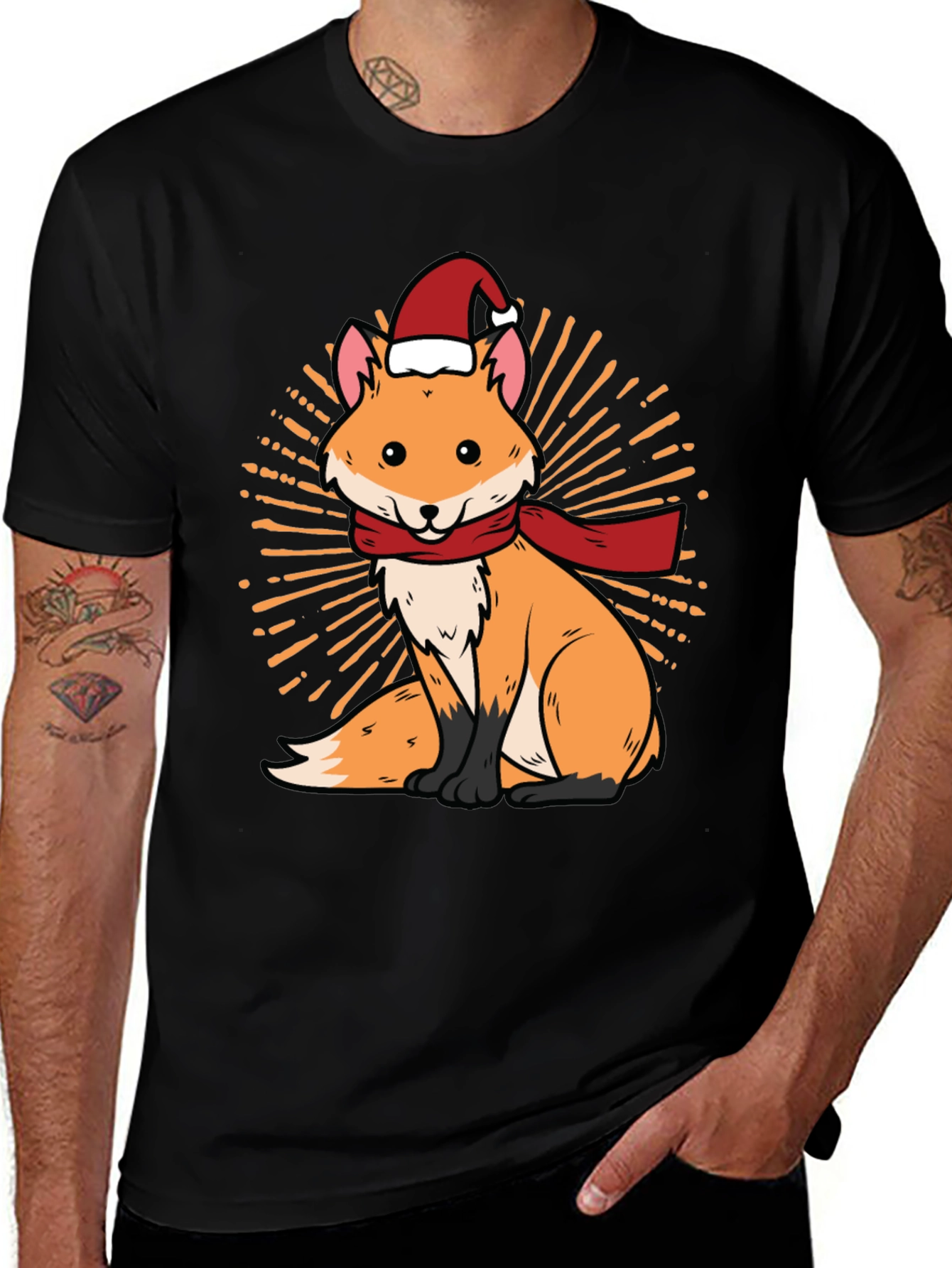 Variant 9 of Festive Fox T-Shirt - Holiday Style