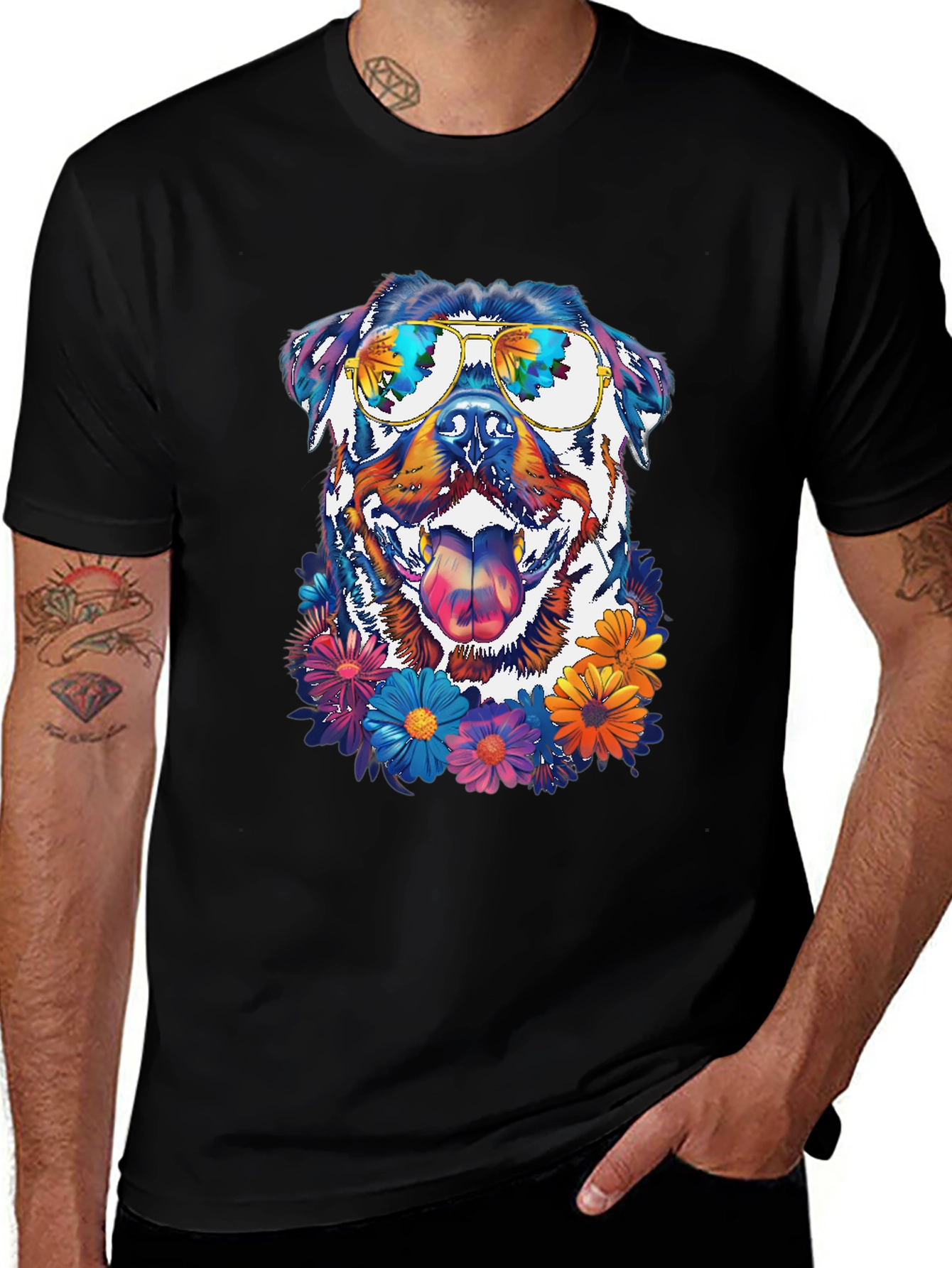 Variant 12 of Rottweiler in Sunglasses Graphic Tee