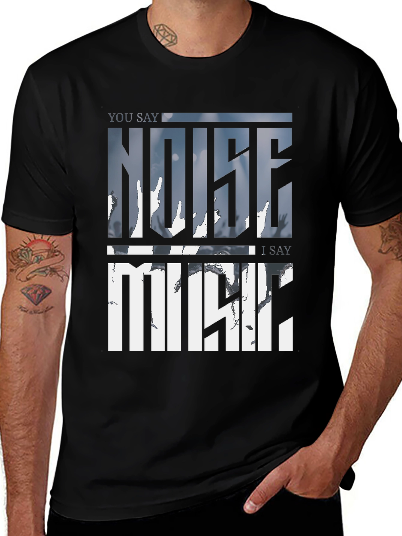 Variant 4 of Noise Music Graphic Tee - Soft Cotton Blend