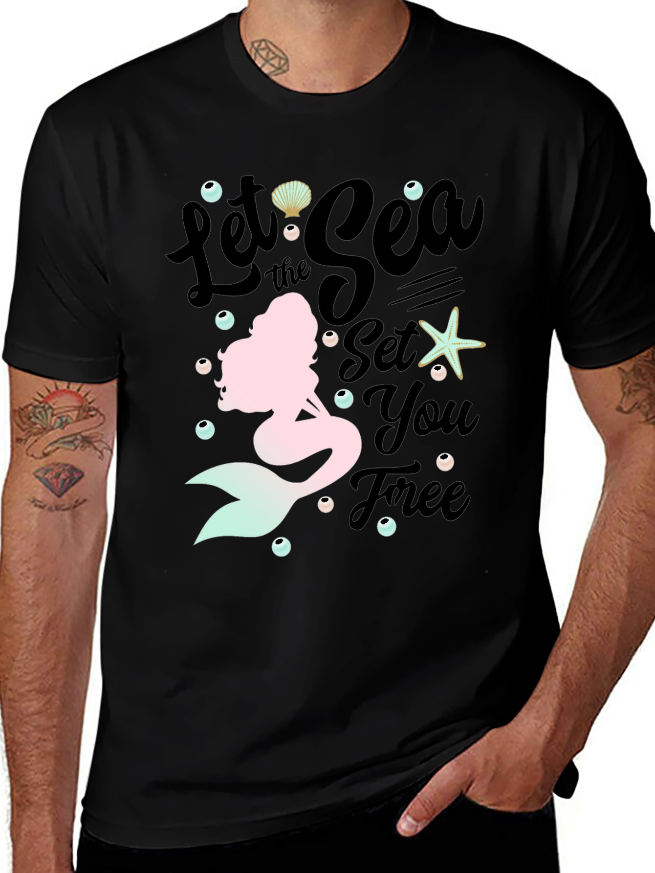 Variant 10 of Let The Sea Set You Free Graphic Tee