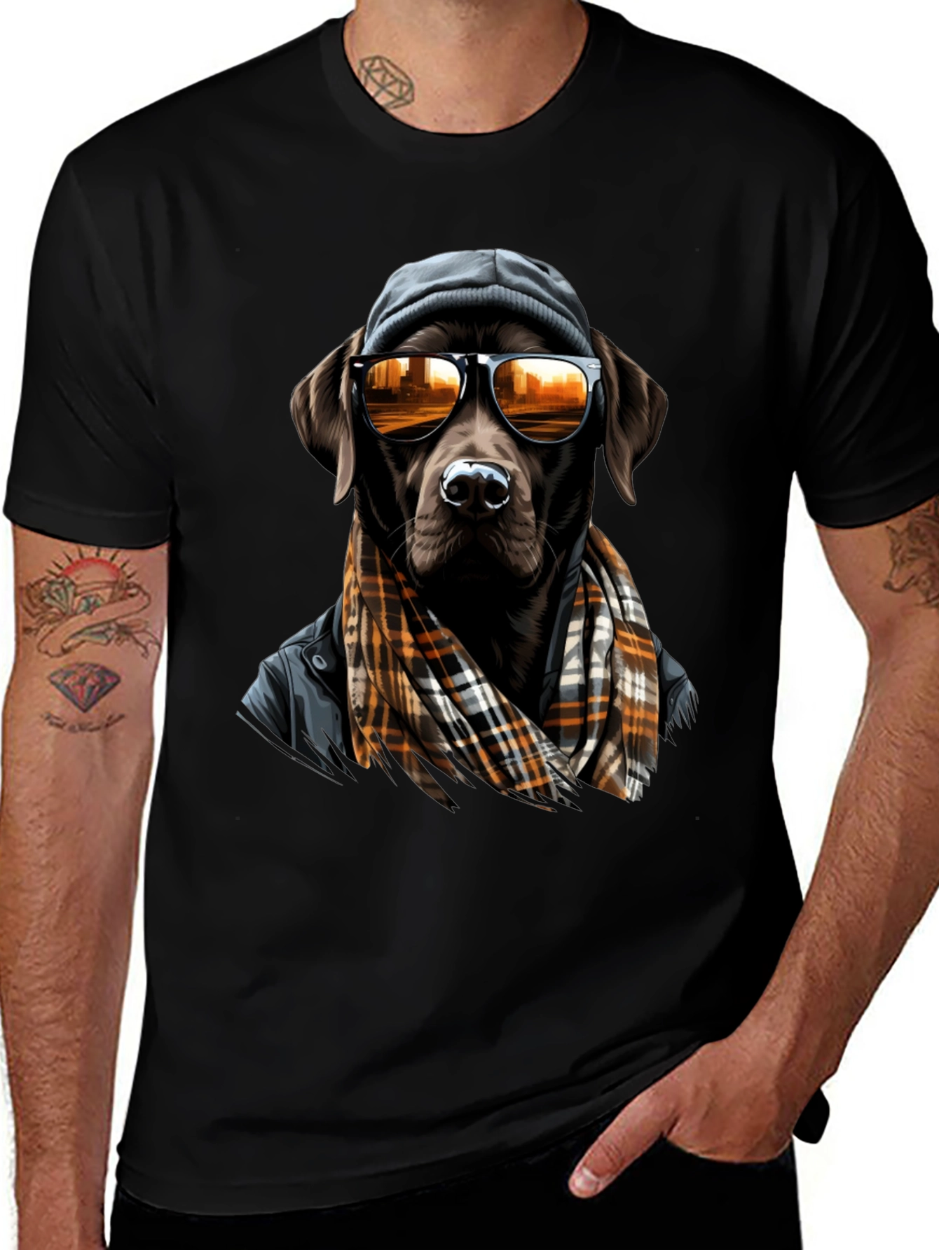 Variant 3 of Cool Dog Graphic T-Shirt: Stylish Canine Streetwear