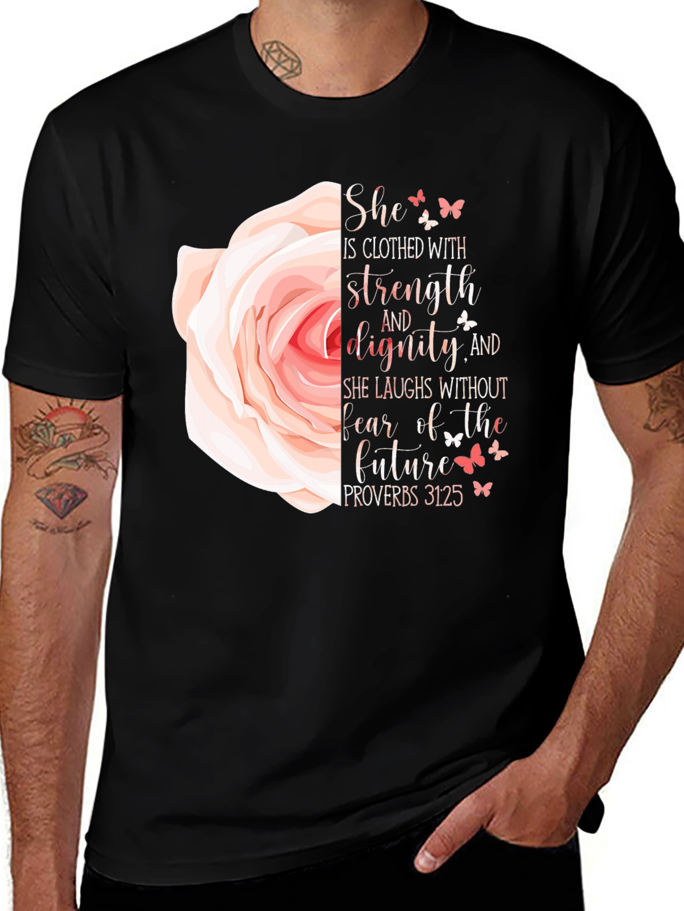 She is Clothed With Strength T-Shirt