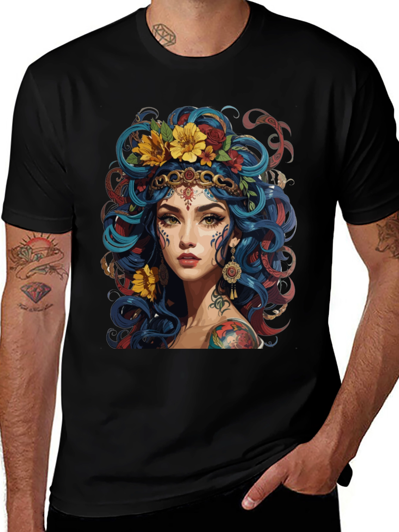 Bohemian Goddess Graphic T-Shirt