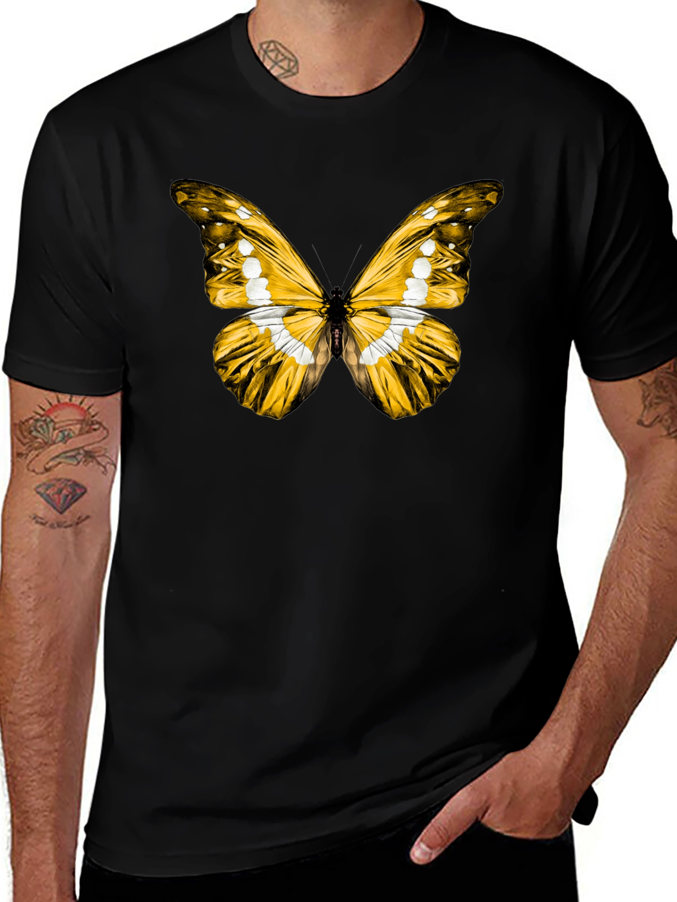 Black Butterfly Graphic Black T-Shirt main image