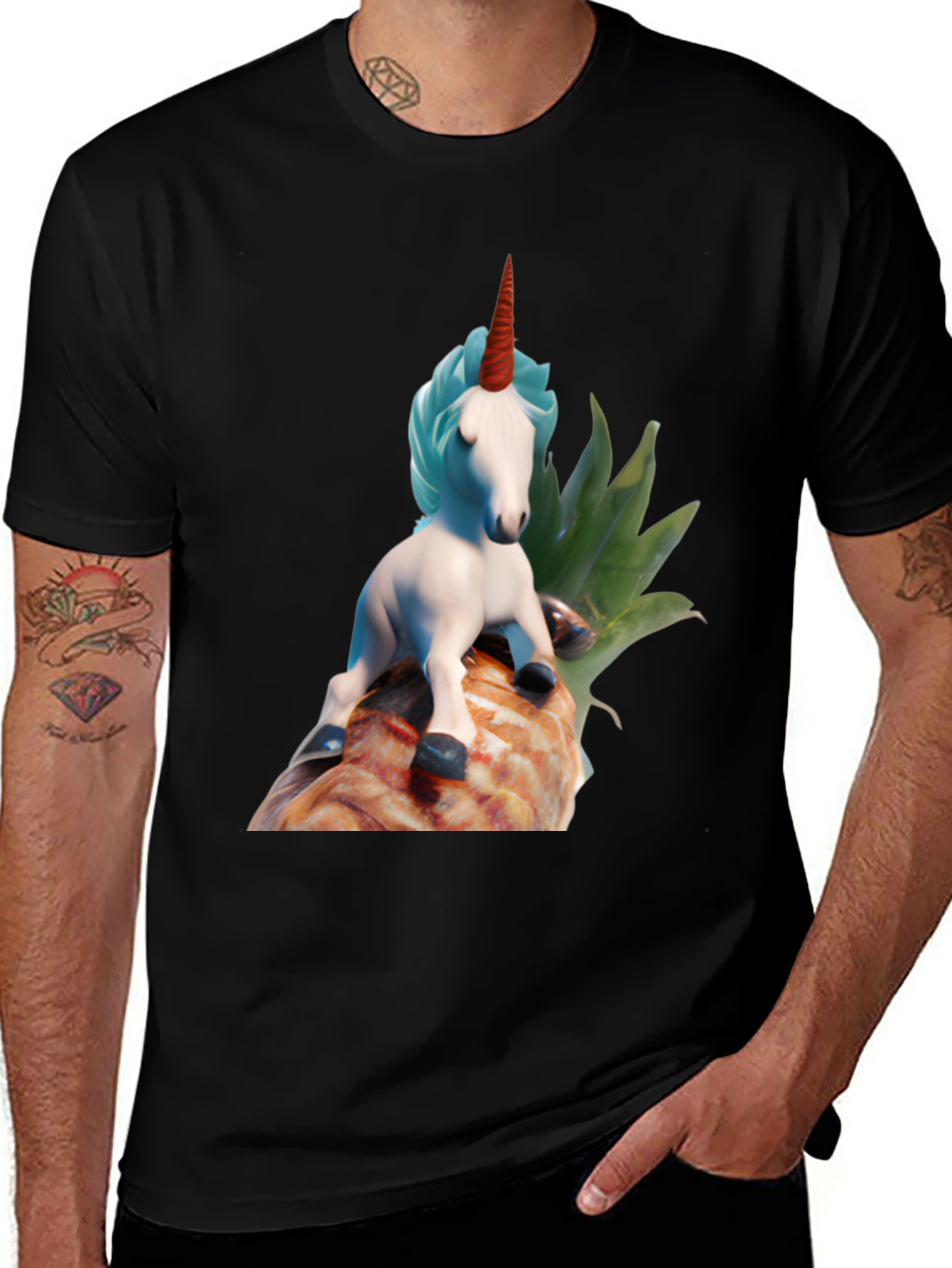 Variant 29 of Unicorn on Pineapple Graphic Tee
