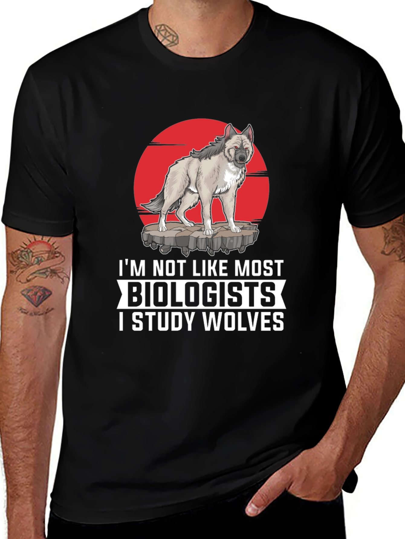Variant 20 of Wolf Biologist Novelty Graphic Tee