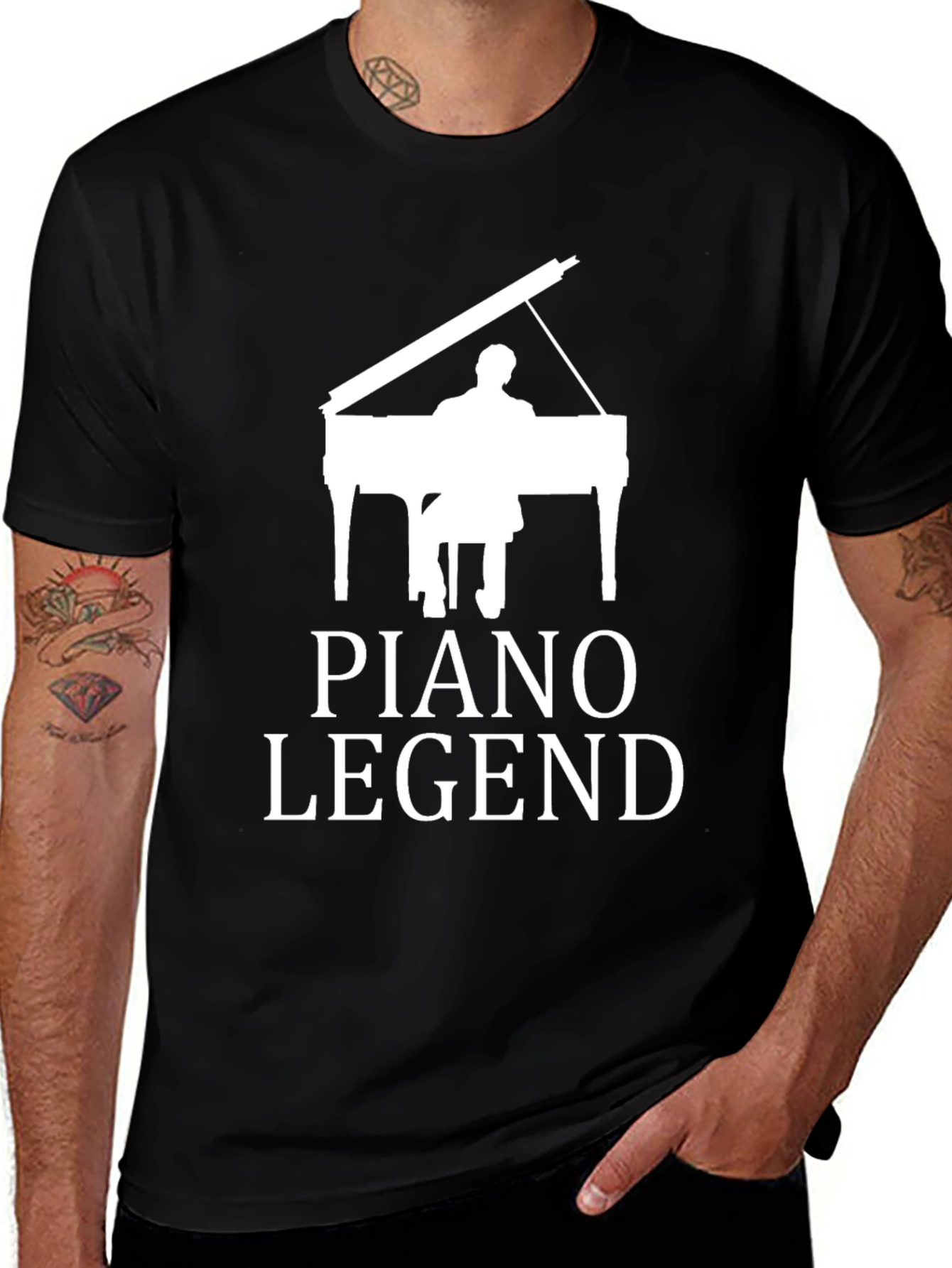 Variant 14 of Piano Legend Graphic Tee - Musician's Gift