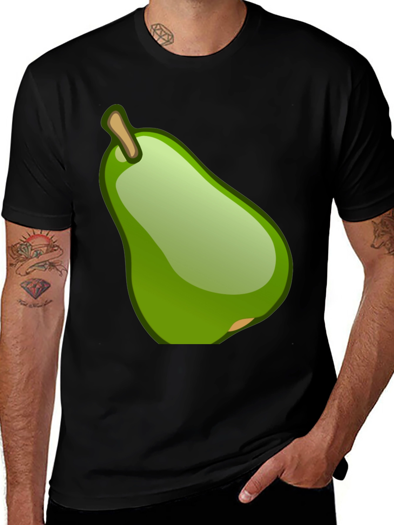 Variant 25 of Green Pear Graphic T-Shirt - Casual Wear