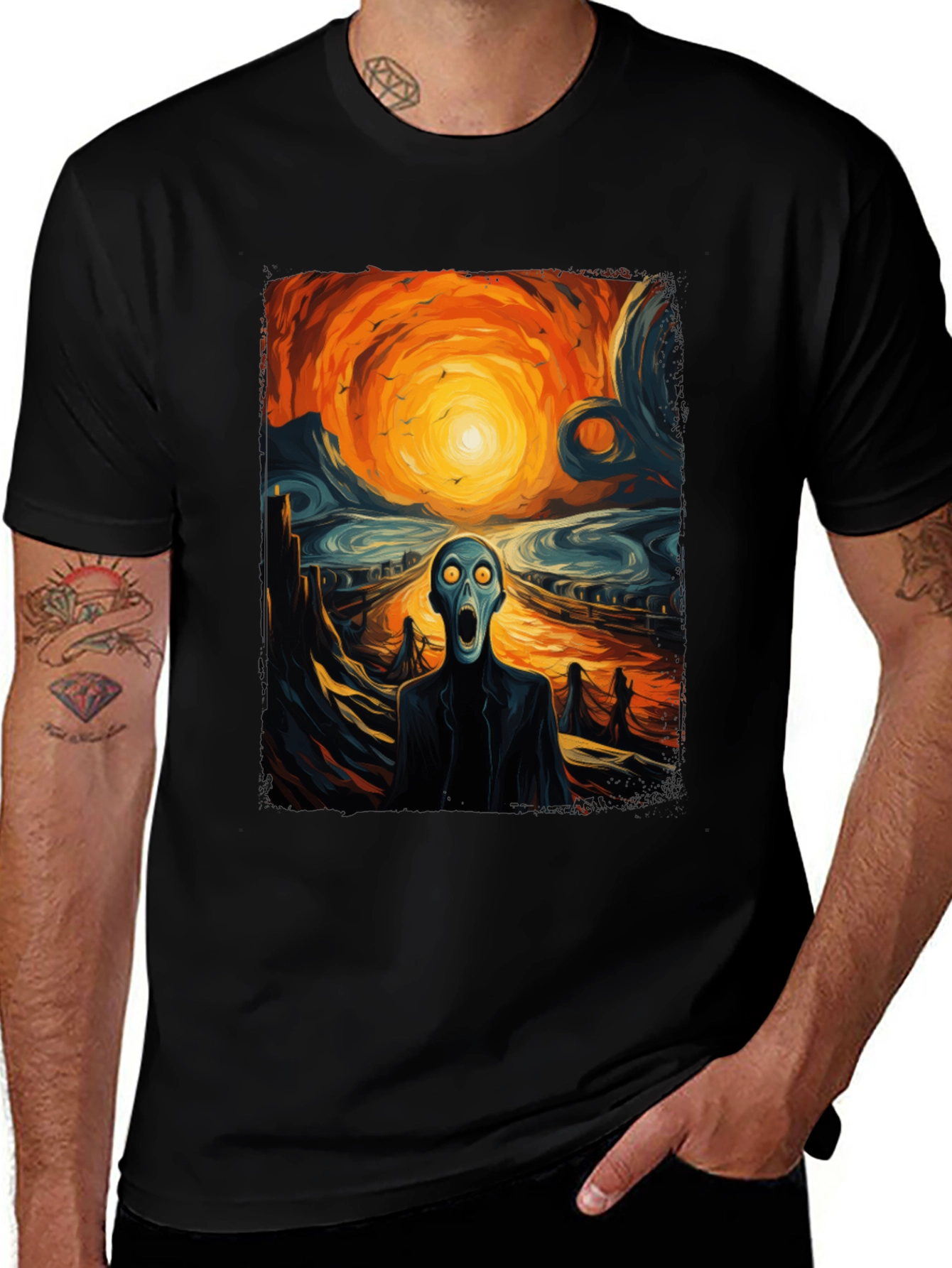 Variant 17 of Scream Art Black T-Shirt