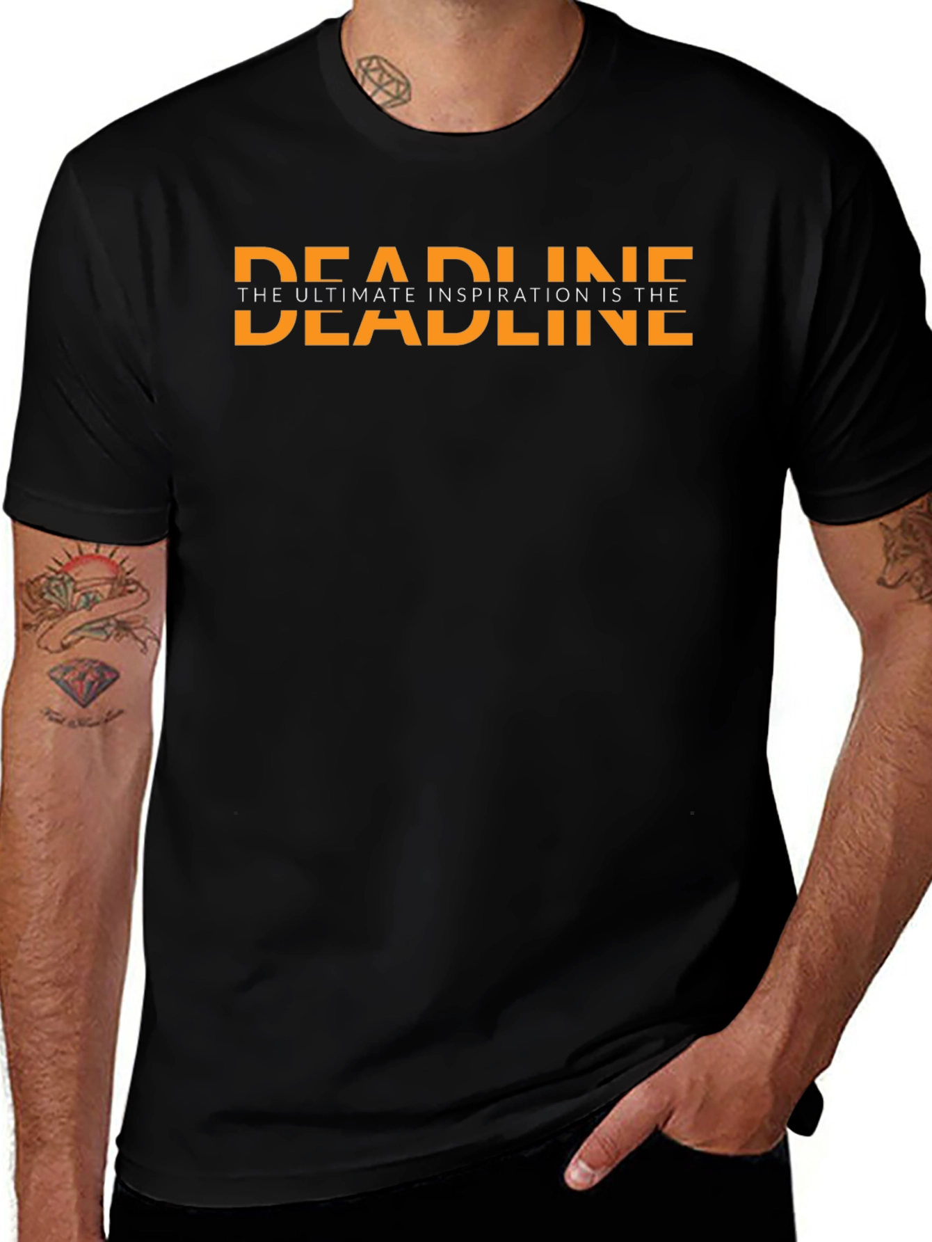 Variant 26 of Deadline Inspiration Graphic Tee - Black