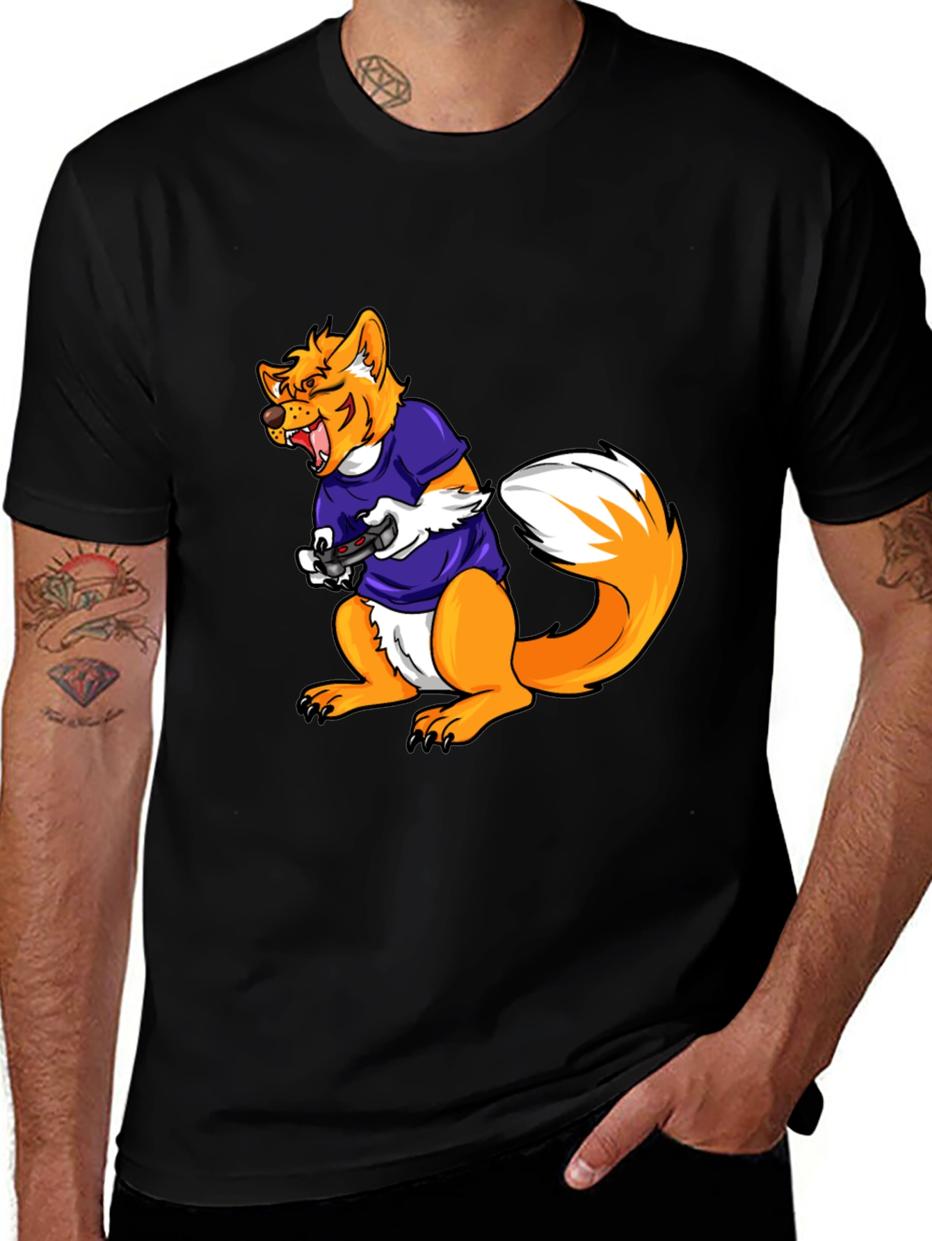 Variant 18 of Gamer Fox Graphic Tee