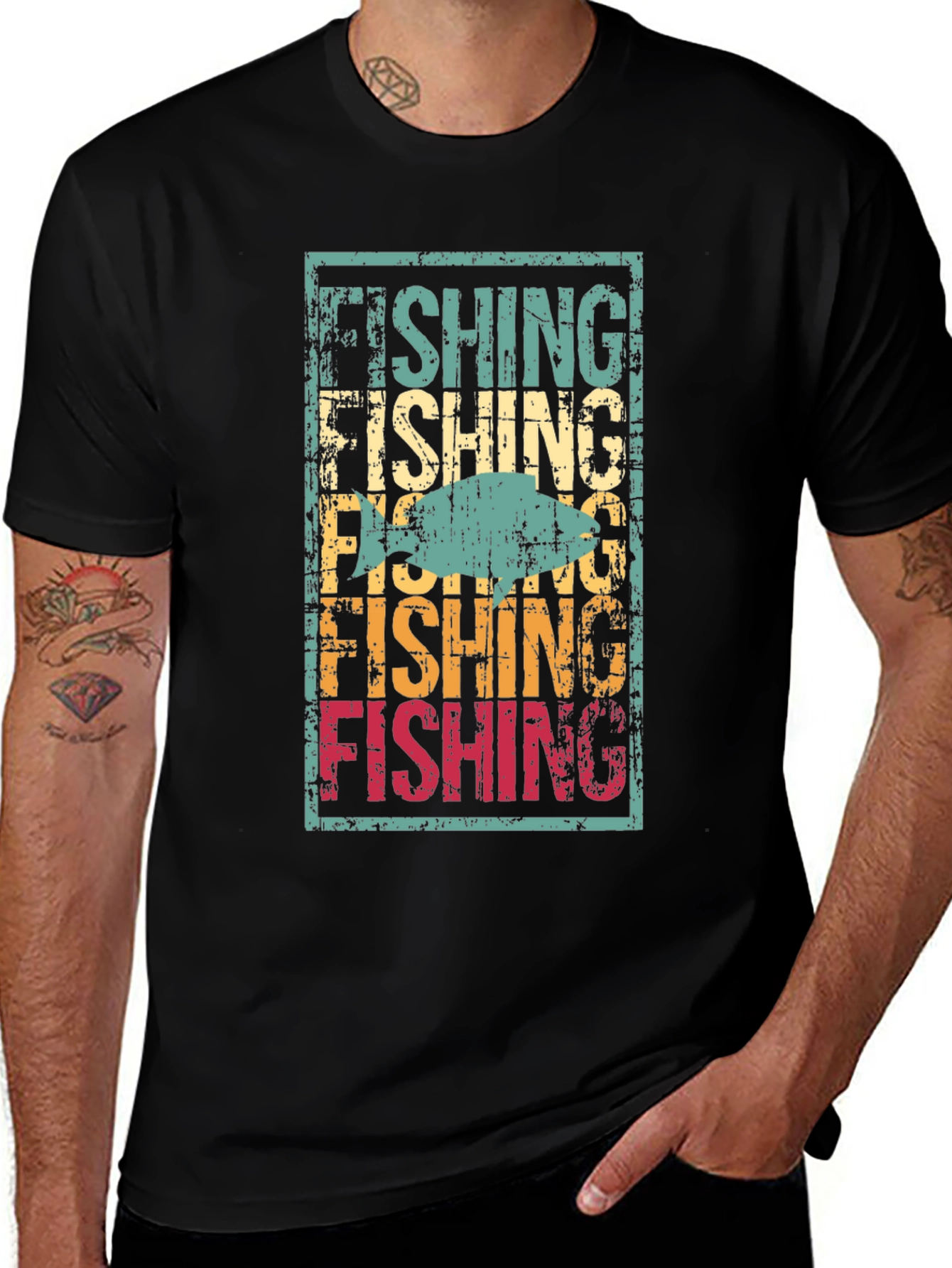 Variant 7 of Fishing Retro T-Shirt