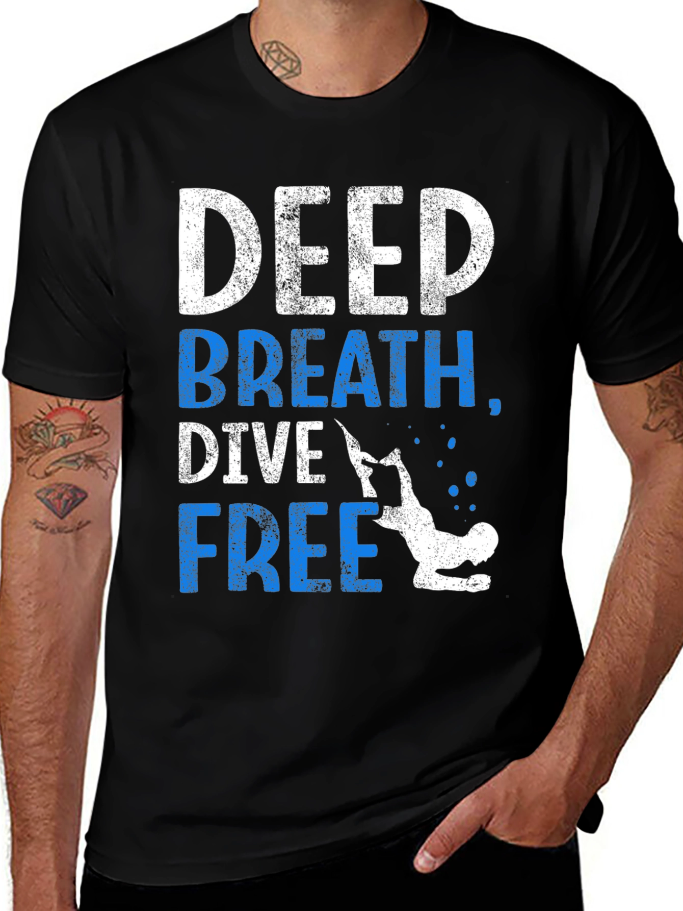 Variant 28 of Deep Breath Dive Free T-Shirt