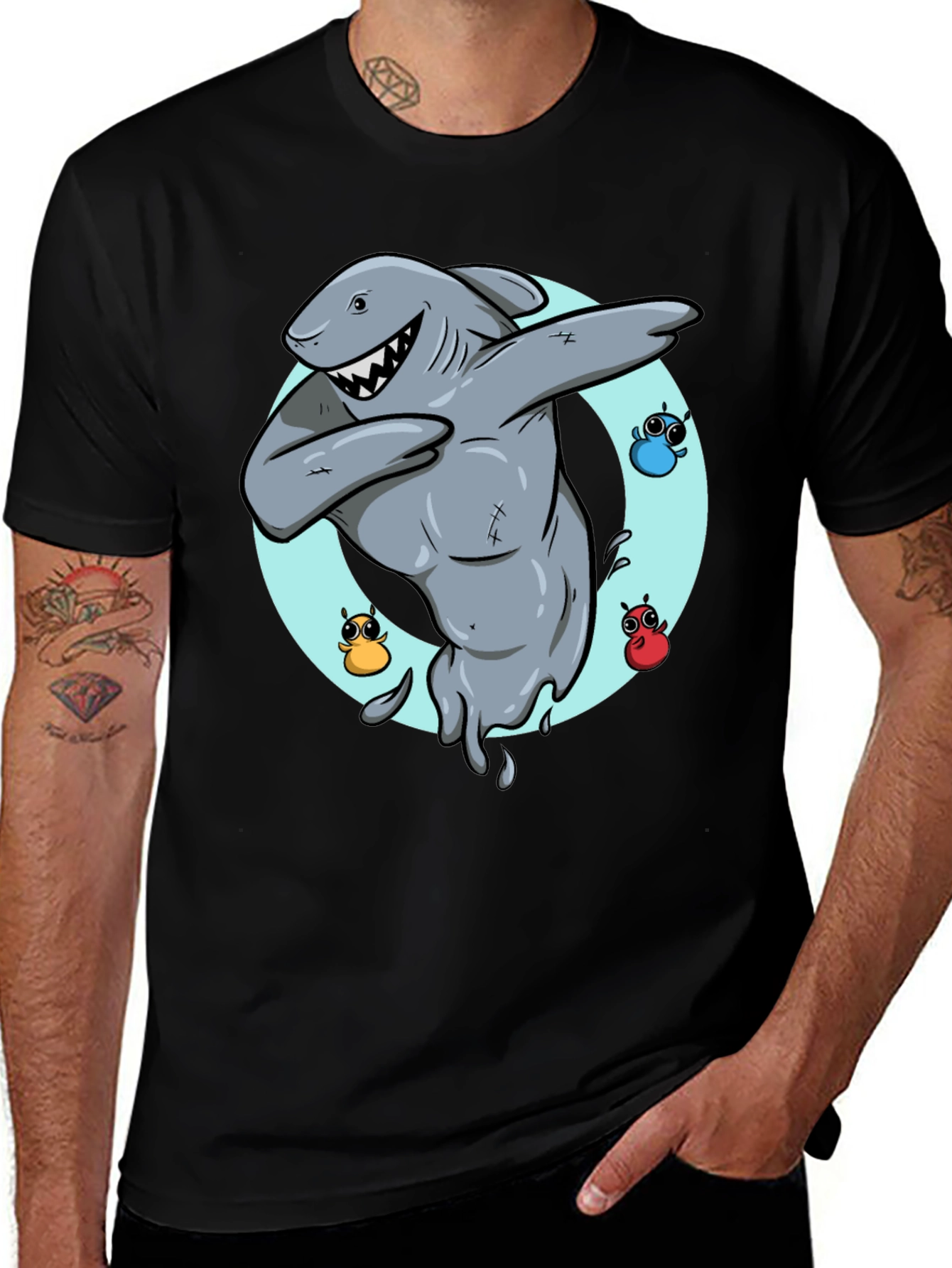 Variant 11 of Dabbing Shark Graphic Tee - Cool & Unique Design