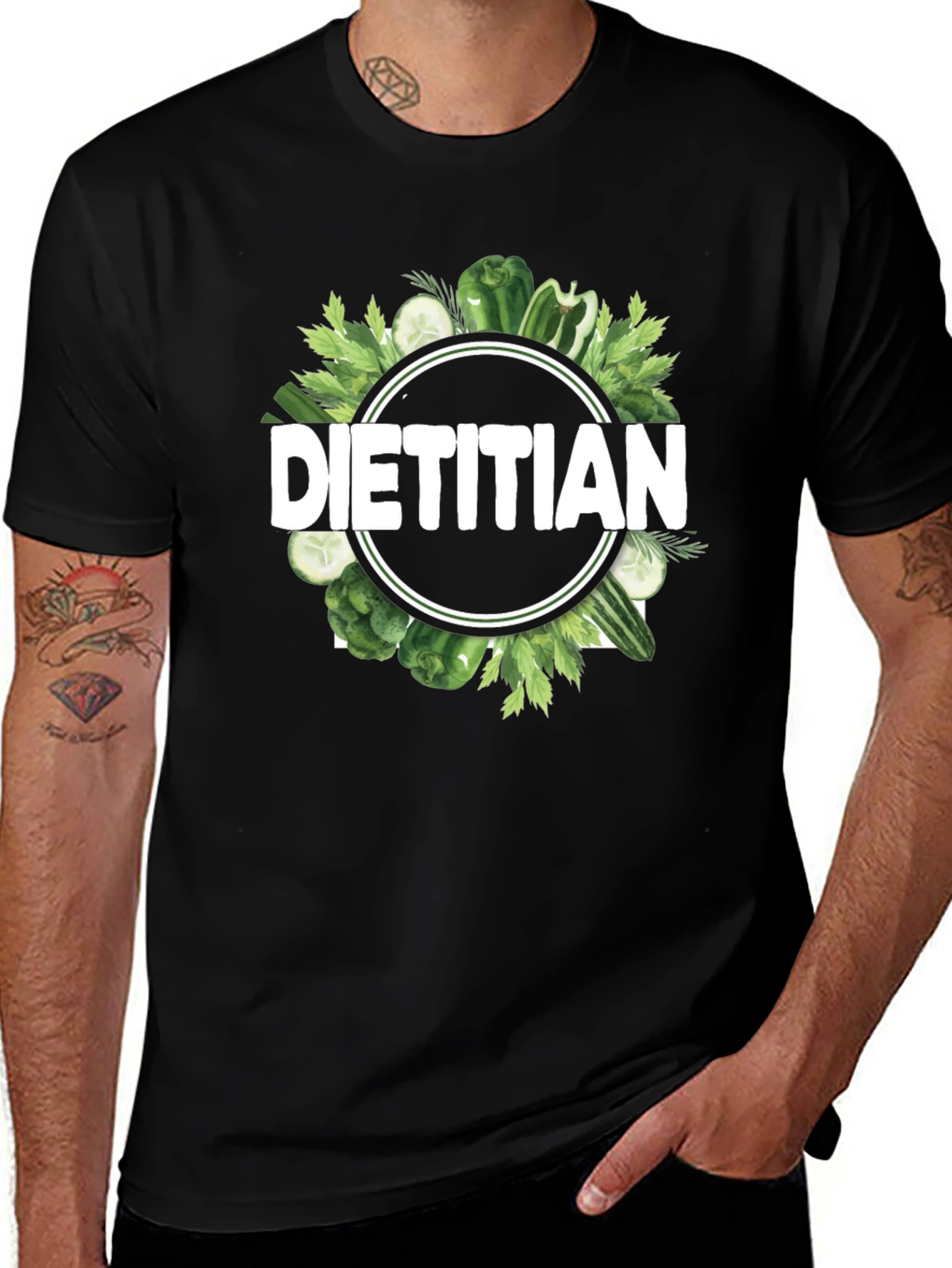 Variant 25 of Dietitian T-Shirt - Fresh & Healthy Lifestyle