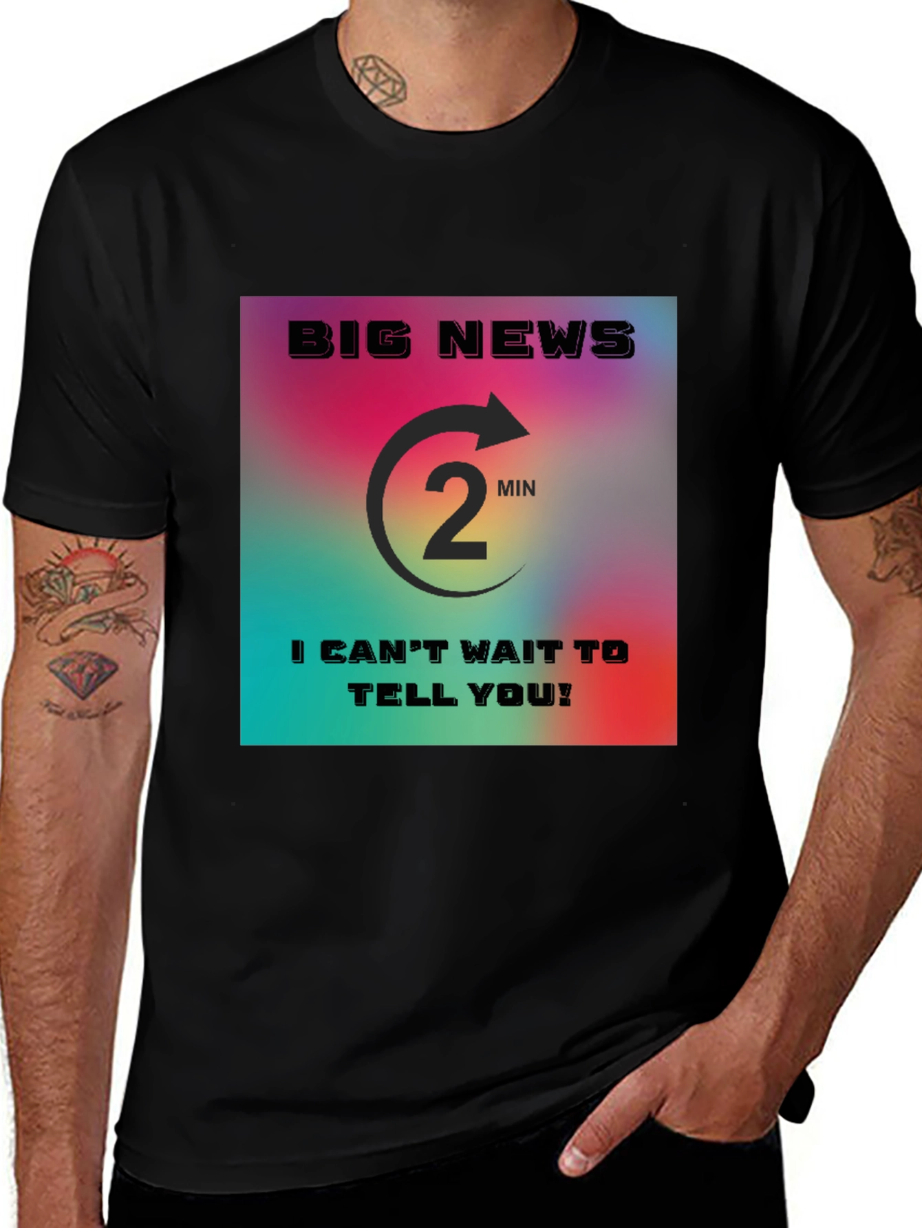 Black Big News Countdown T-Shirt main image