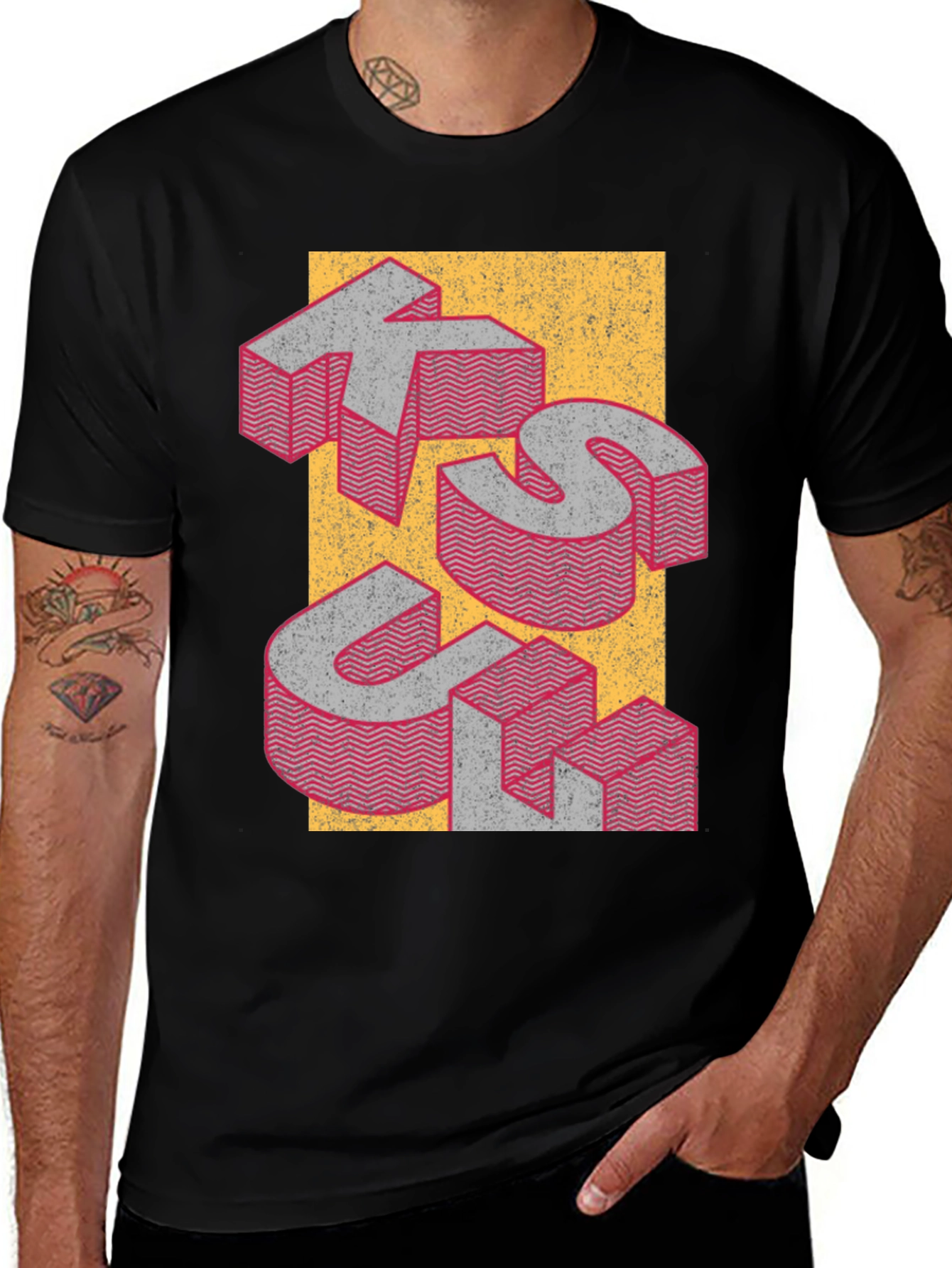 Variant 27 of Retro 3D Graphic T-Shirt - Cool Casual Tee