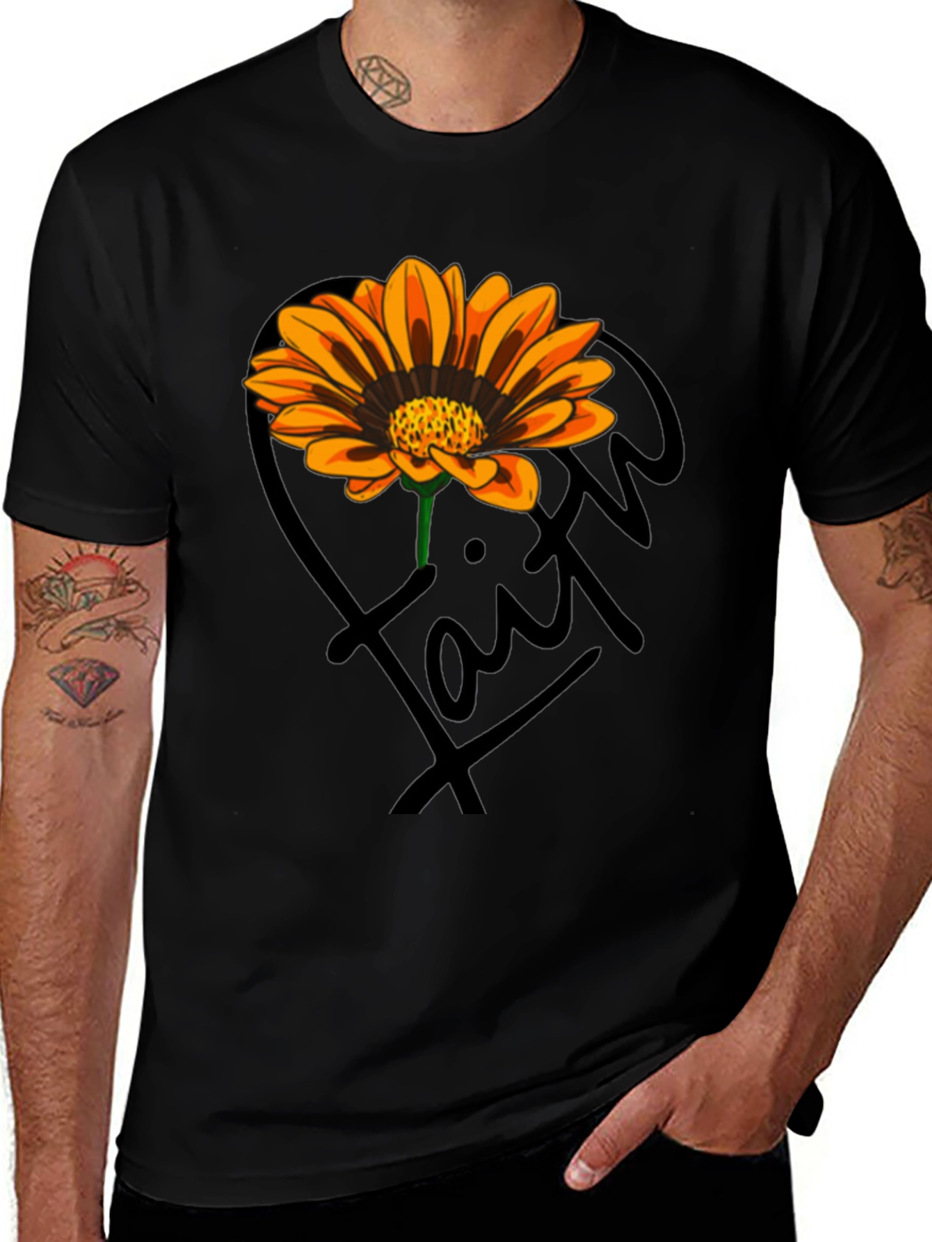 Variant 27 of Faith Sunflower Graphic T-Shirt