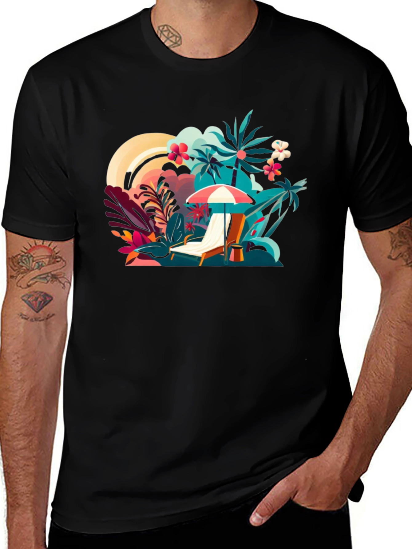 Variant 9 of Tropical Beach T-Shirt - Vacation Vibes