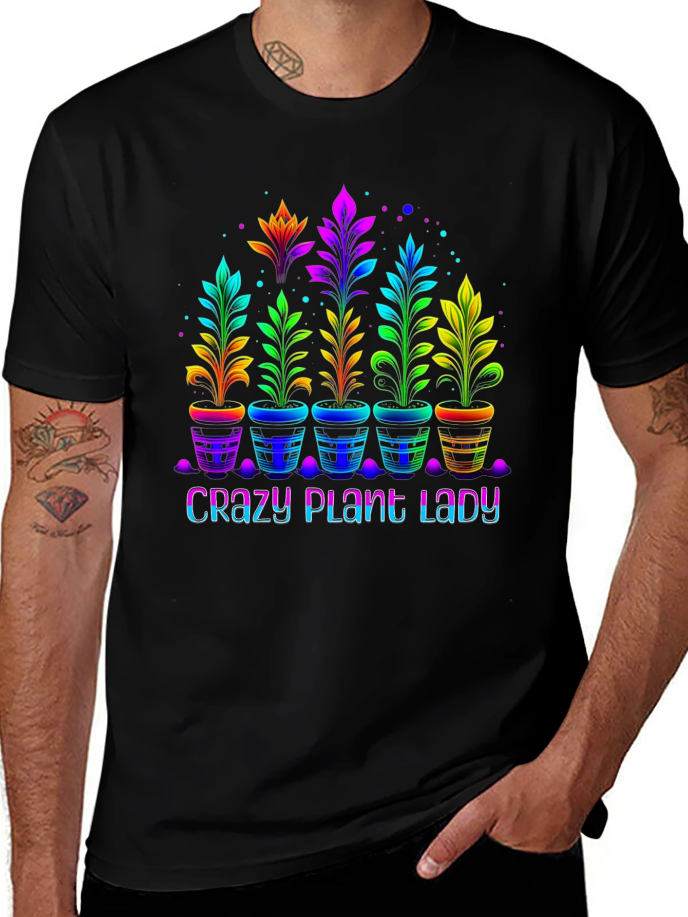 Variant 16 of Crazy Plant Lady T-Shirt, Floral Graphic Tee