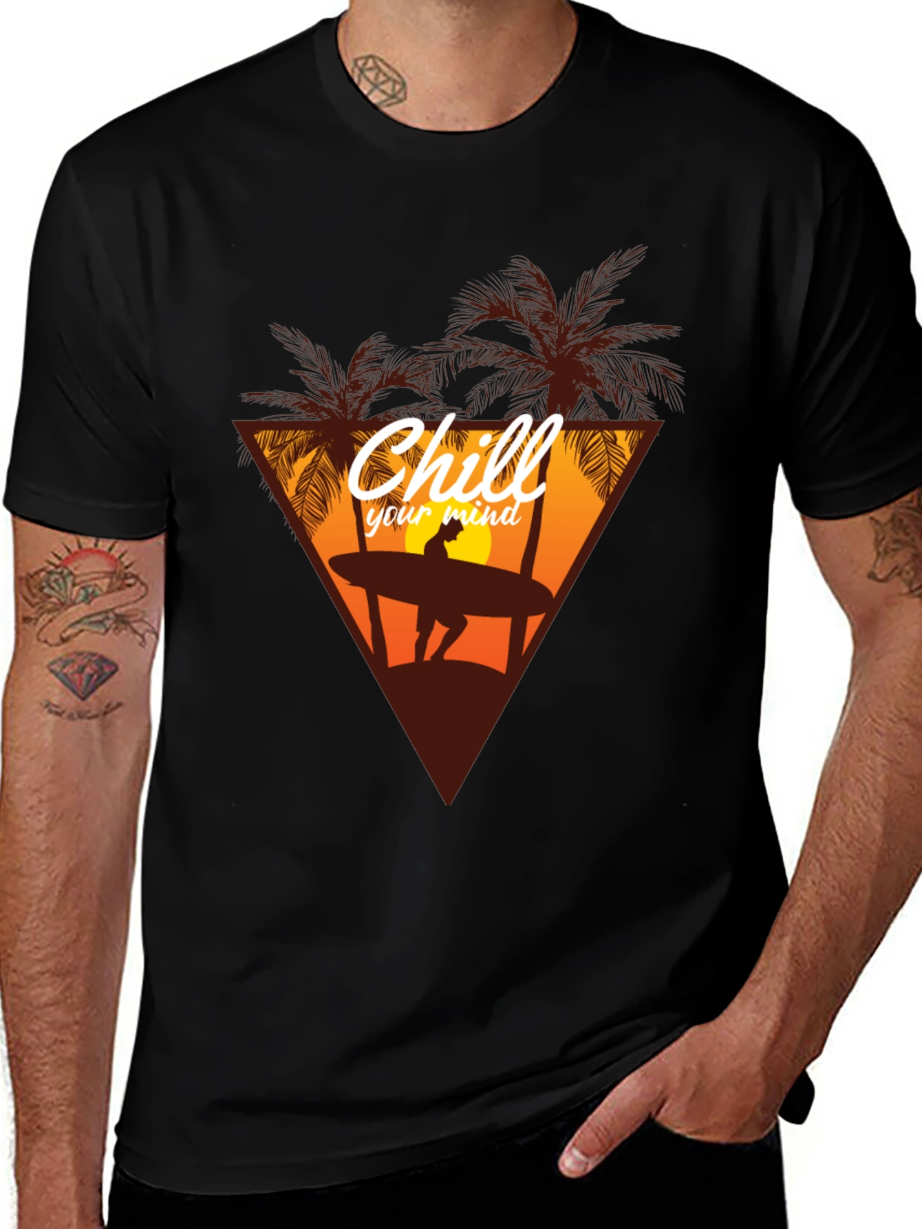 Chill Your Mind T-Shirt - Beach Vibes, Relaxed Fit