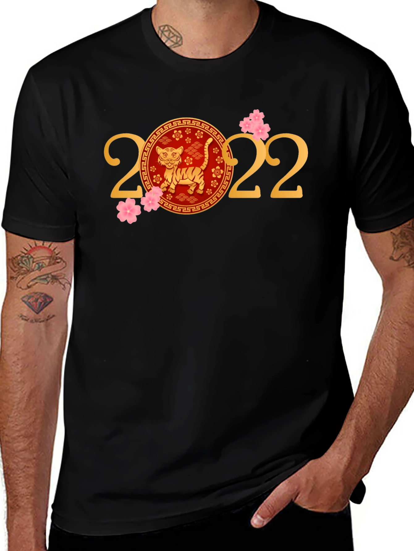 Year of the Tiger 2022 Black T-Shirt