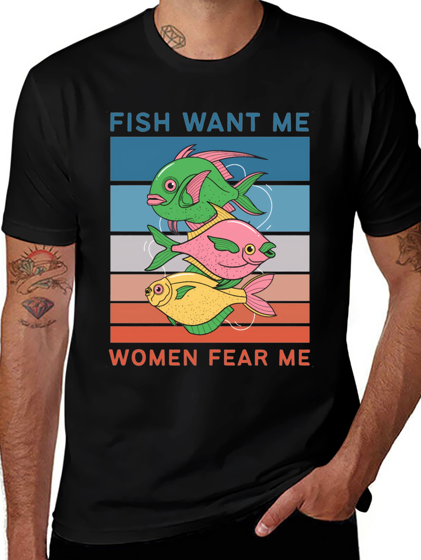 Variant 12 of Fish Want Me, Women Fear Me Graphic Tee