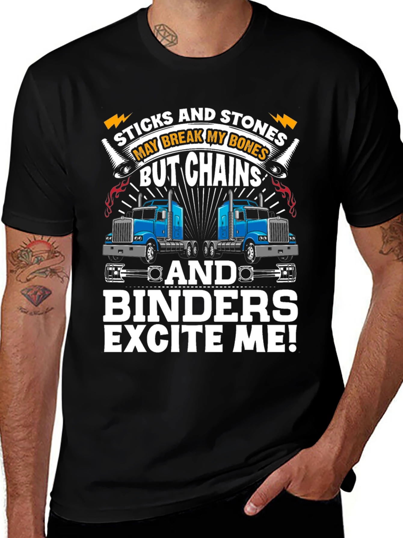 Sticks and Stones Trucker T-Shirt
