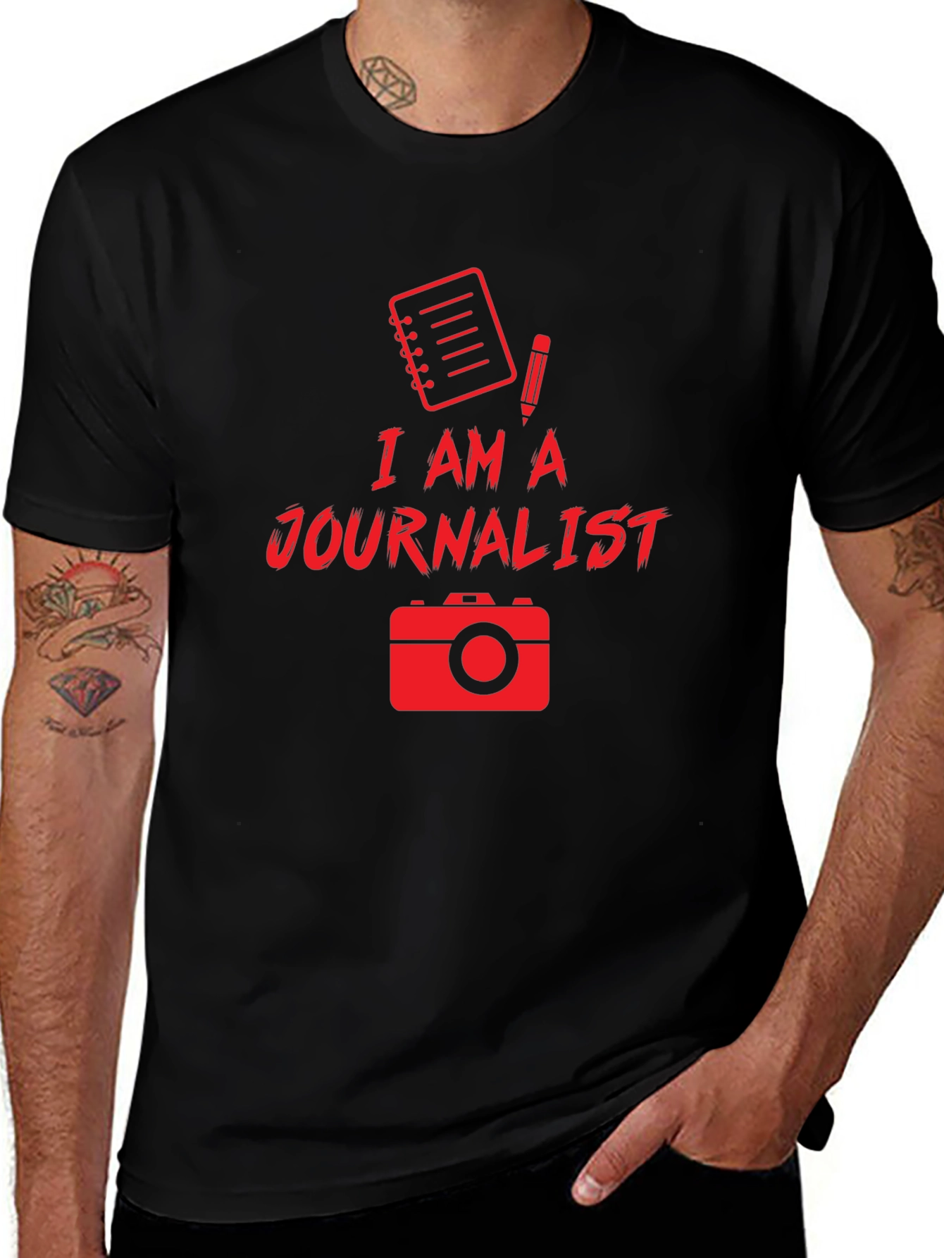 Variant 23 of I Am A Journalist Black T-Shirt