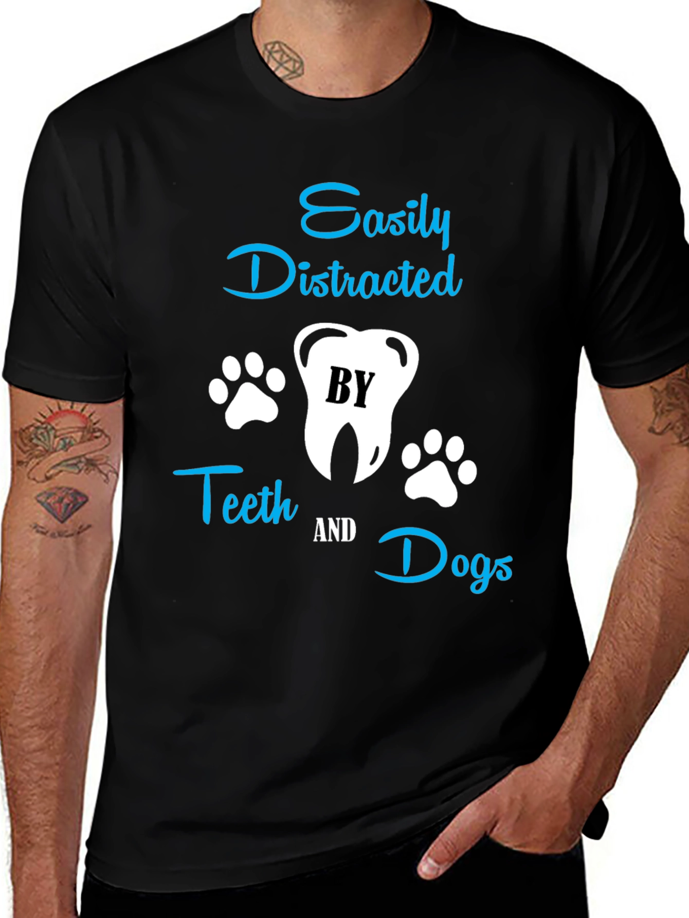 Variant 17 of Easily Distracted by Teeth & Dogs T-Shirt