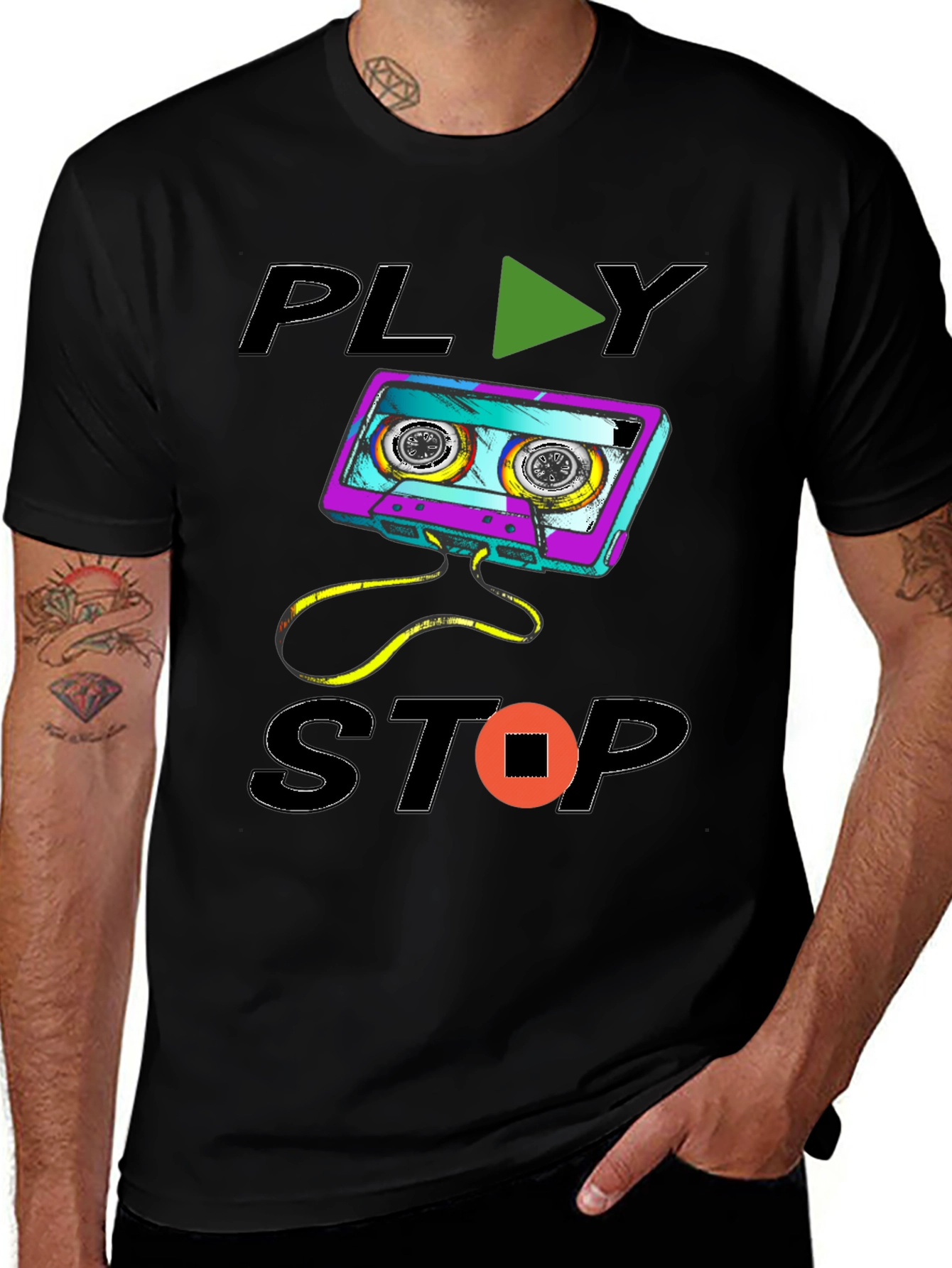 Variant 20 of Retro Cassette Tape Graphic Tee
