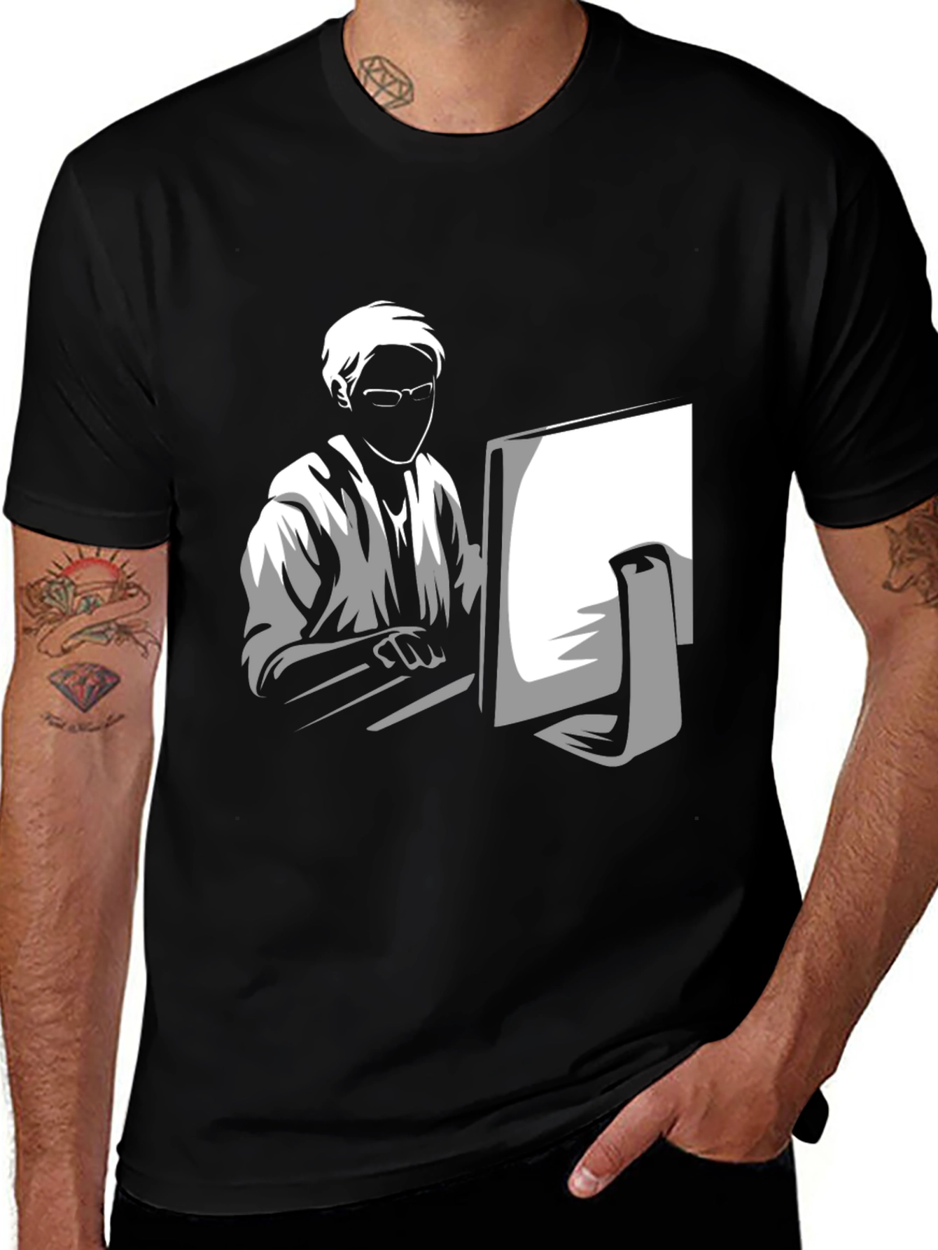 Variant 26 of Gamer Style Black T-Shirt