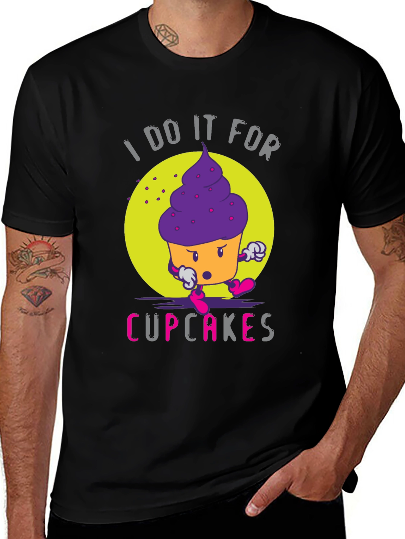 Variant 11 of I Do It For Cupcakes Funny Graphic T-Shirt