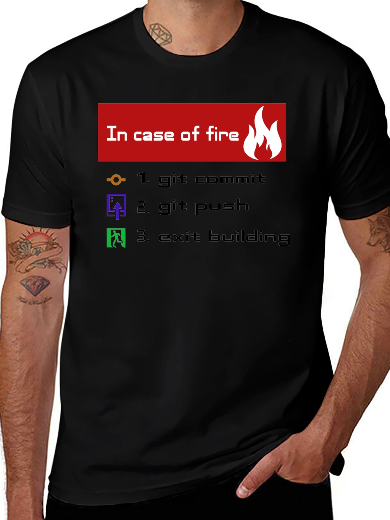 Variant 3 of Funny Programmer T-Shirt - In Case of Fire
