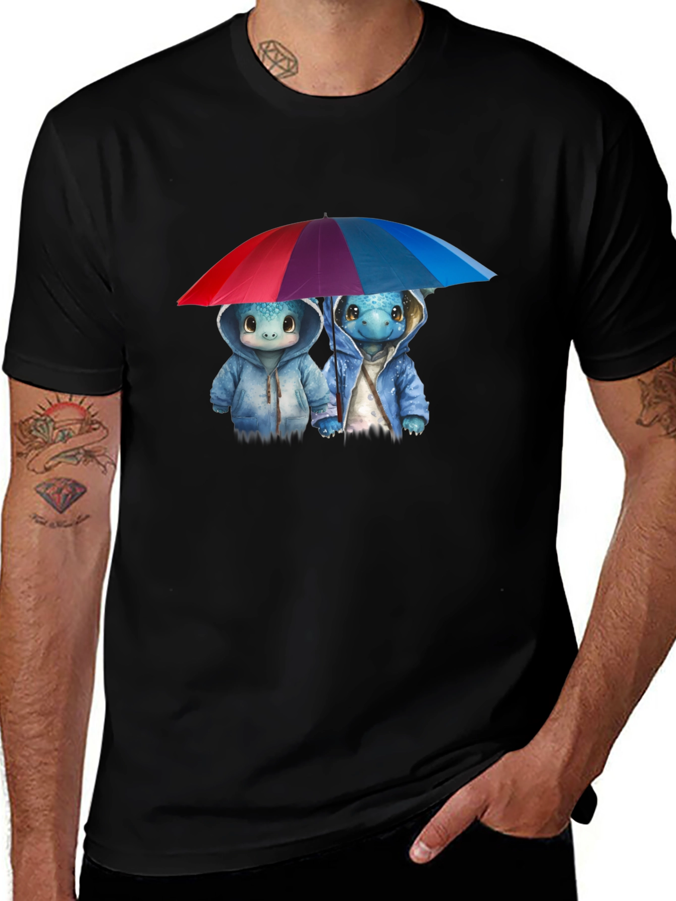 Variant 20 of Cute Turtle Umbrella T-Shirt