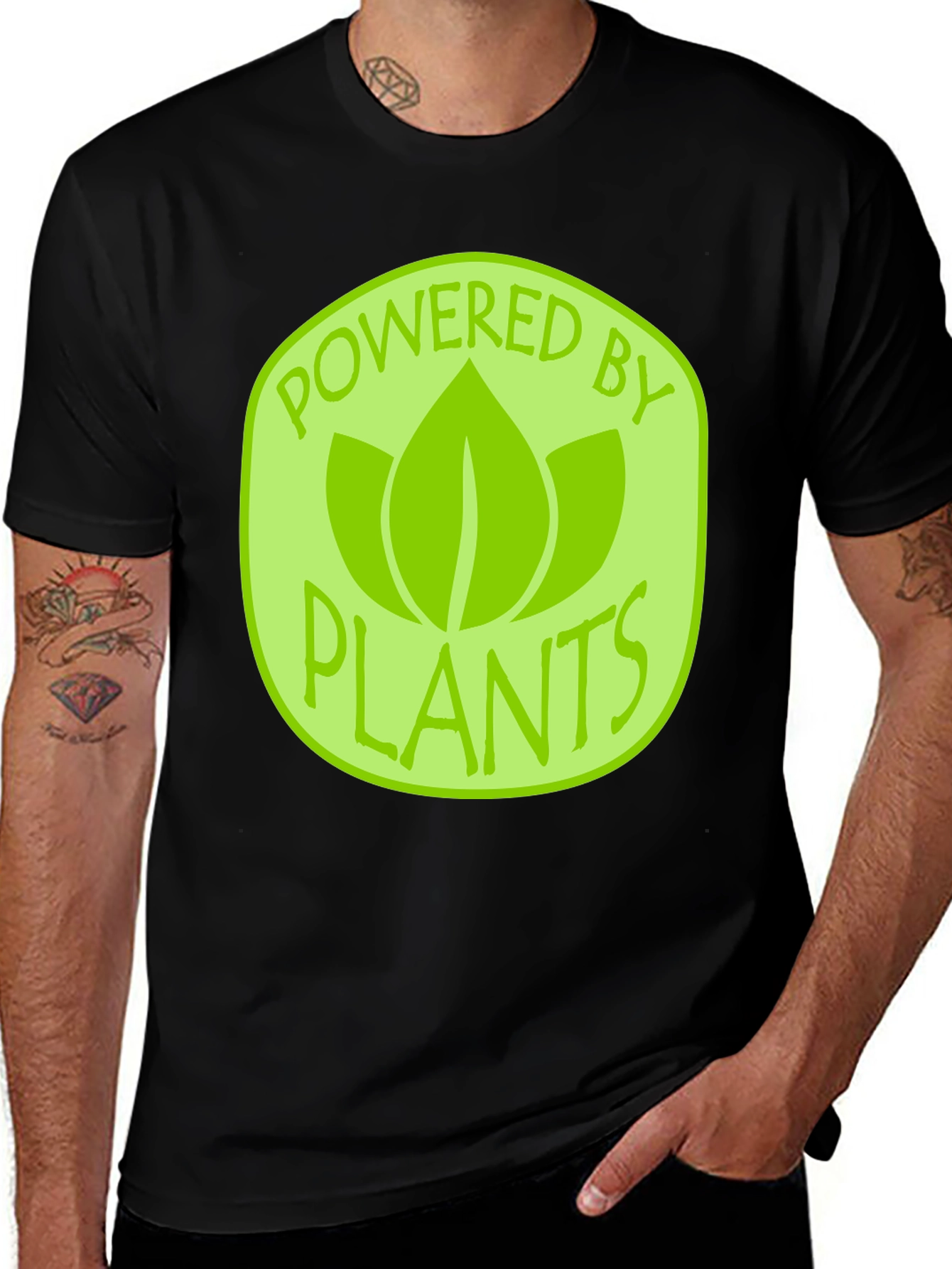 Variant 26 of Powered By Plants Graphic T-Shirt - Vegan Friendly