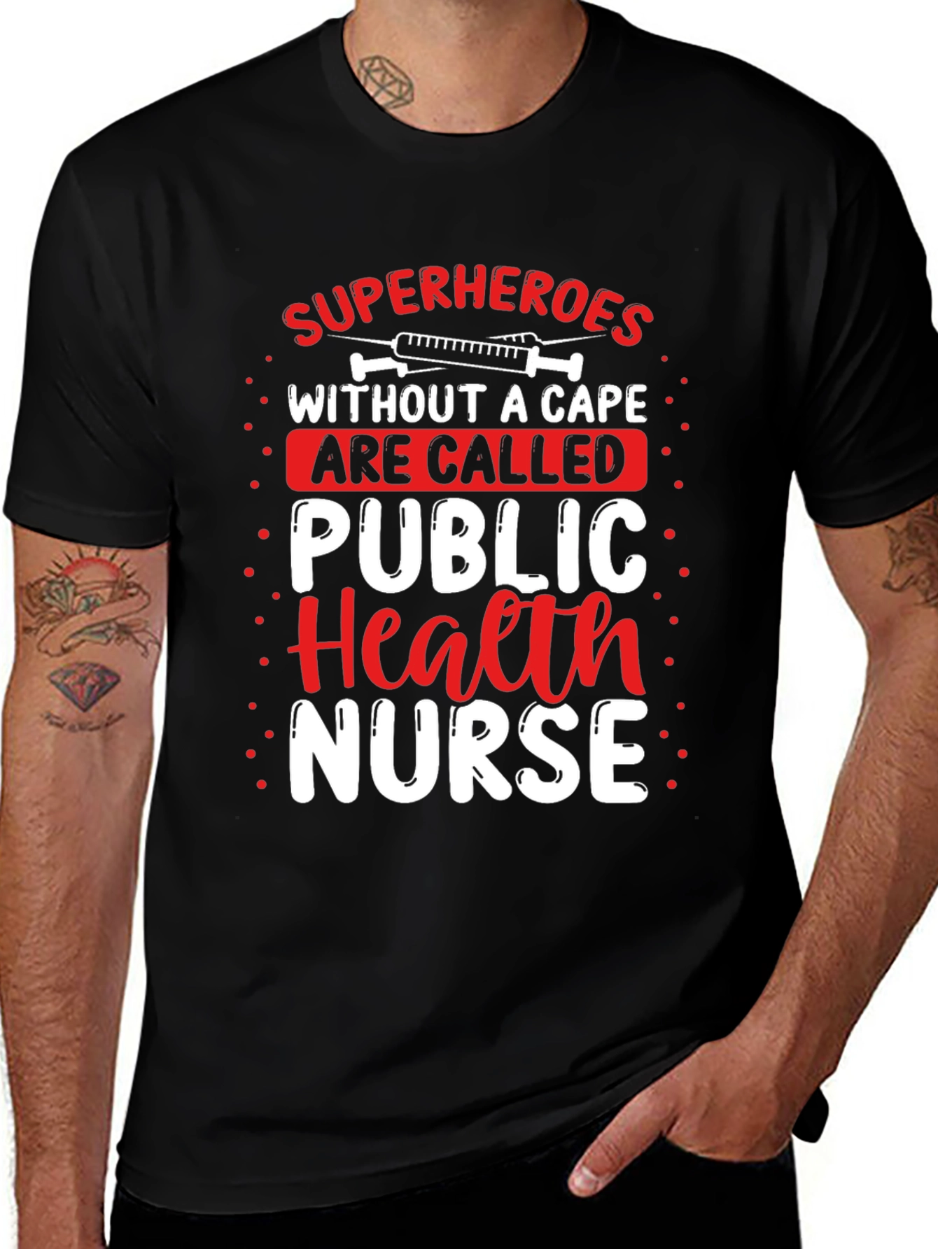 Variant 15 of Public Health Nurse Superhero T-Shirt
